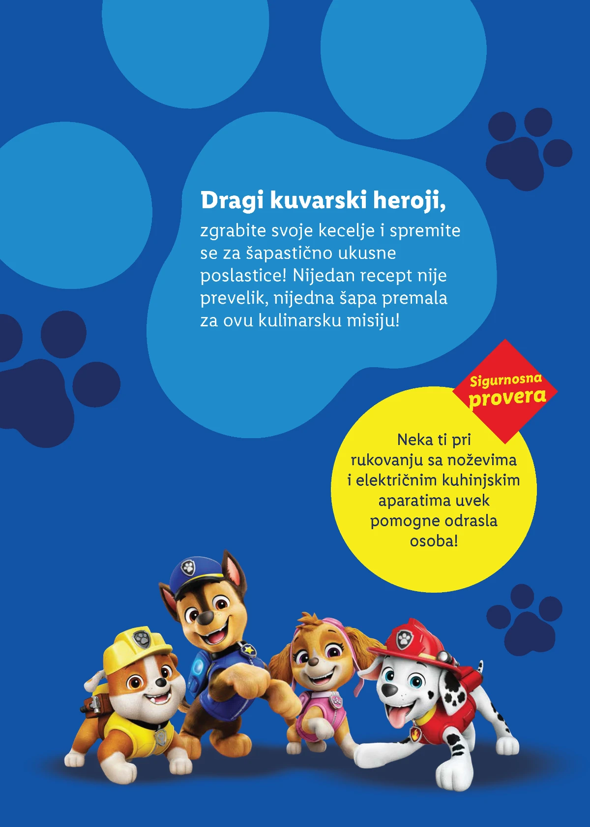 Lidl Mali kuvar Patrolne šape sa savetima za bezbedno kuvanje uz pomoć odraslih