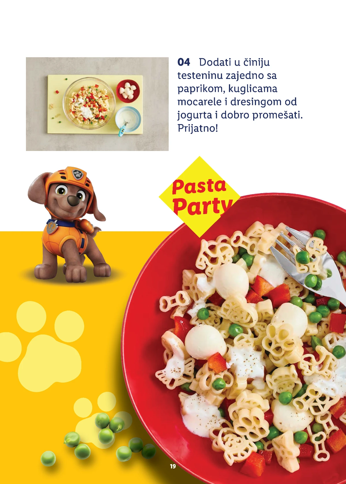 Gotova Izlet pasta sa mocarelom, paprikom i graškom