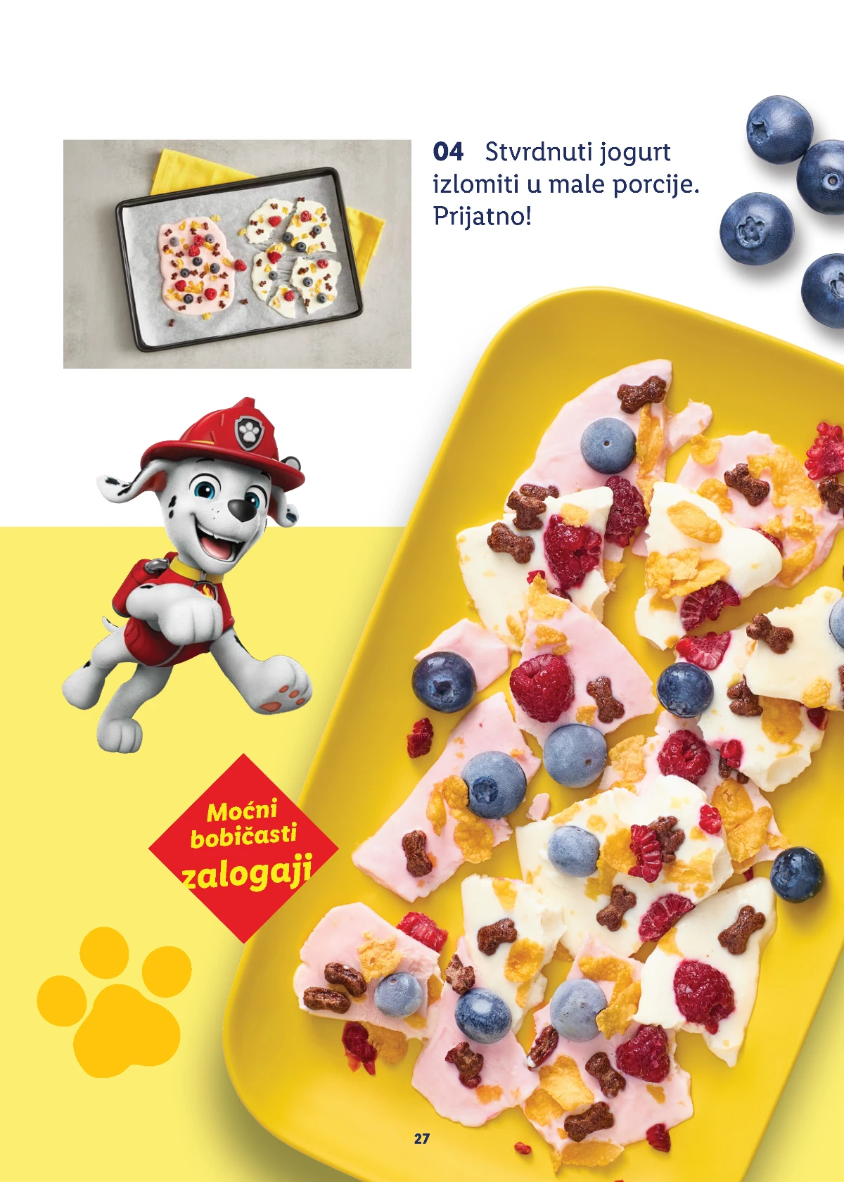 Gotovi zaleđeni jogurt zalogajčići sa voćem