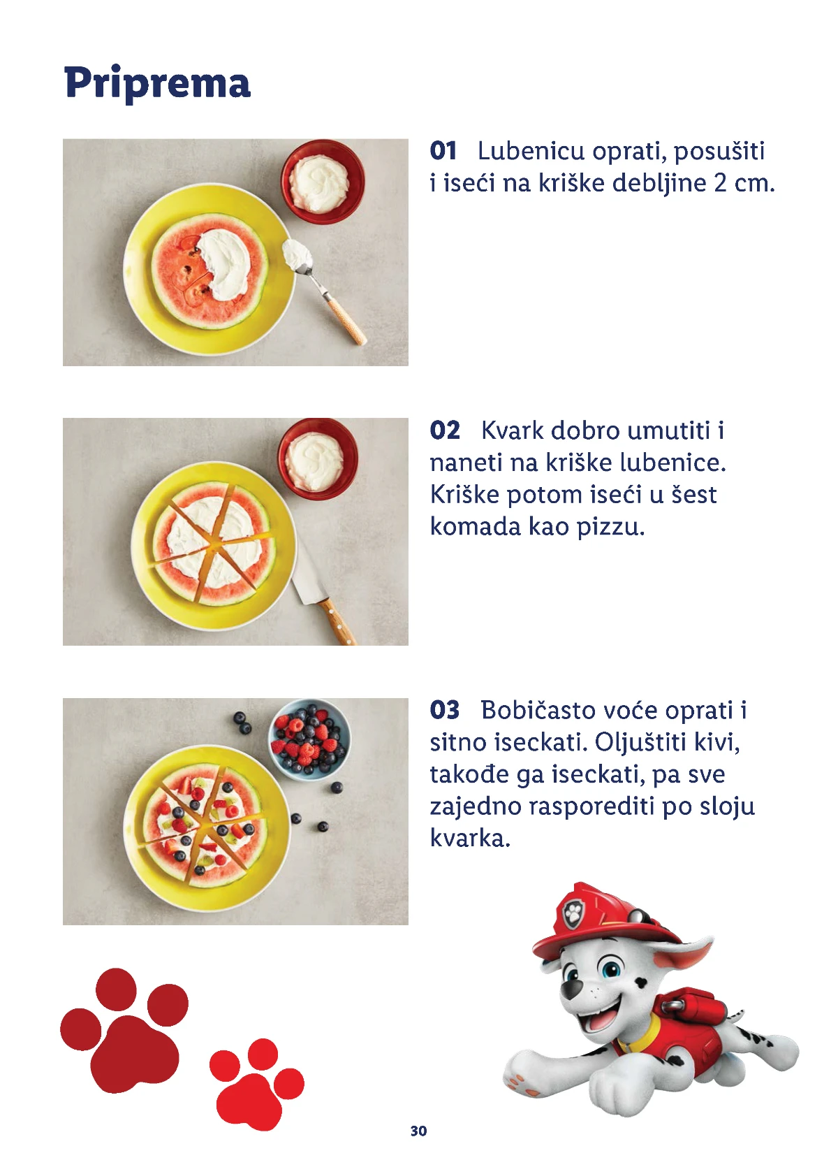 Priprema voćne Lubenizze iz Lidl Malog kuvara Patrolne šape