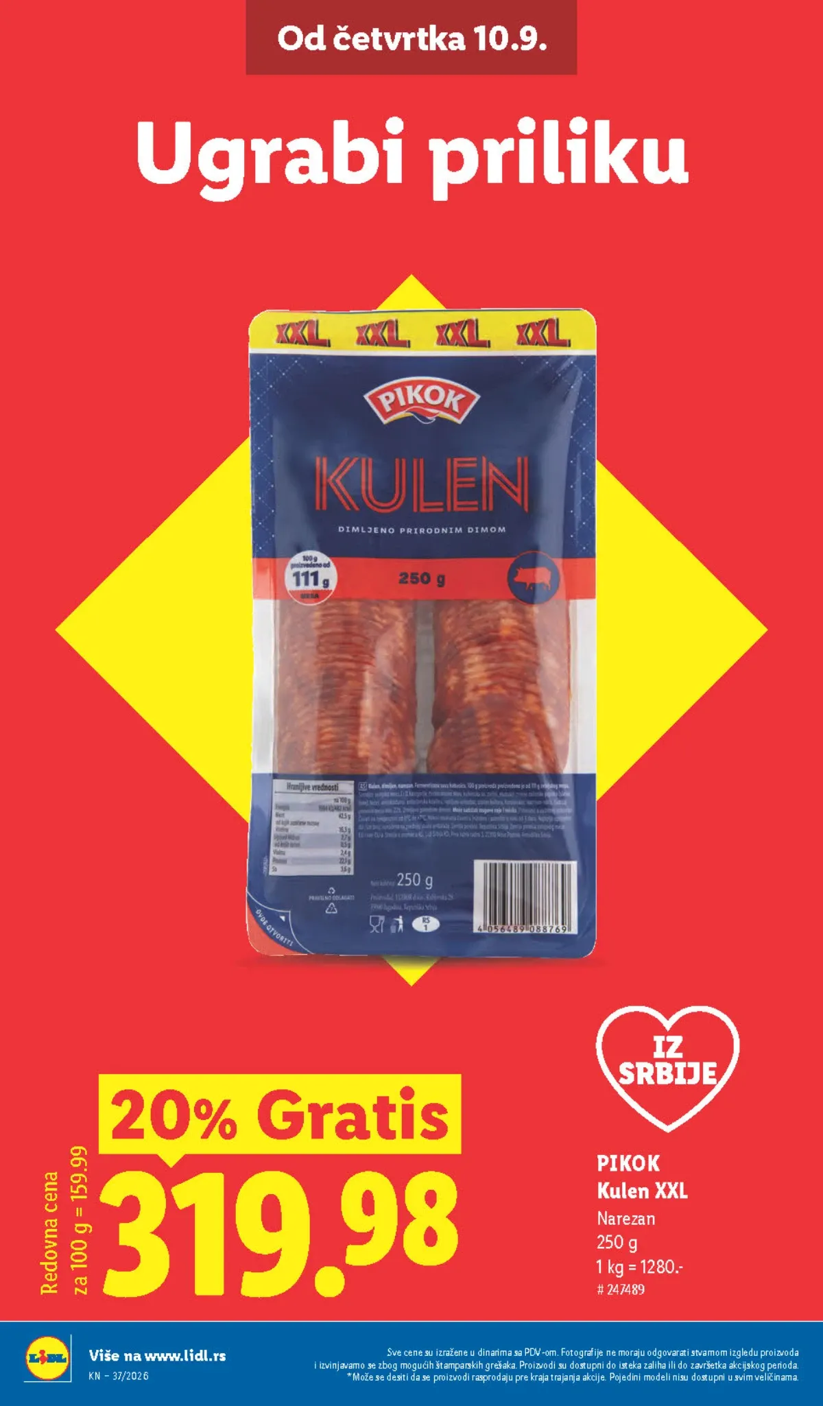 LIDL katalog od 10.09. do 16.09.2026. – strana 4 sa akcijskim cenama i ponudama