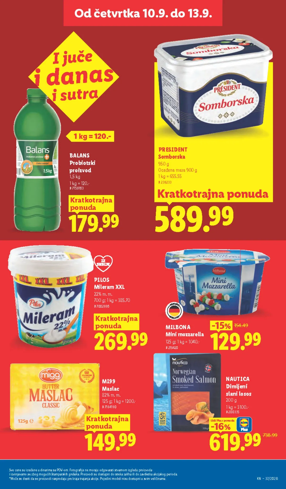LIDL katalog od 10.09. do 16.09.2026. – strana 29 sa akcijskim cenama i ponudama