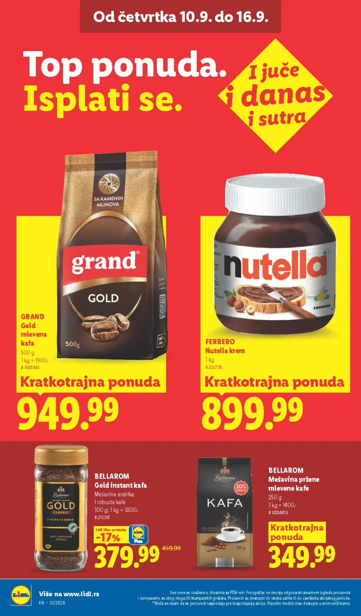 LIDL katalog od 10.09. do 16.09.2026. – strana 32 sa akcijskim cenama i ponudama