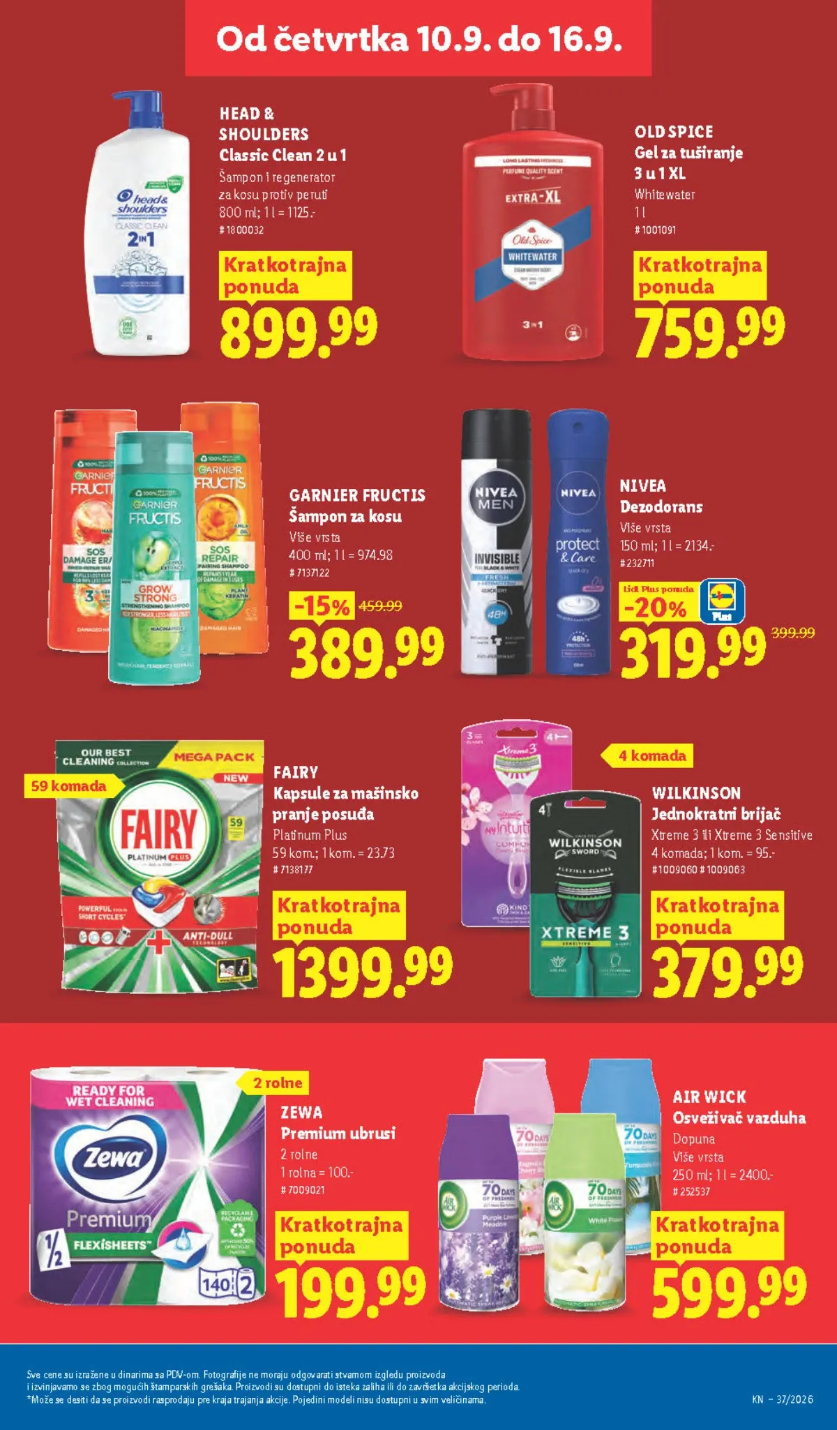 LIDL katalog od 10.09. do 16.09.2026. – strana 37 sa akcijskim cenama i ponudama