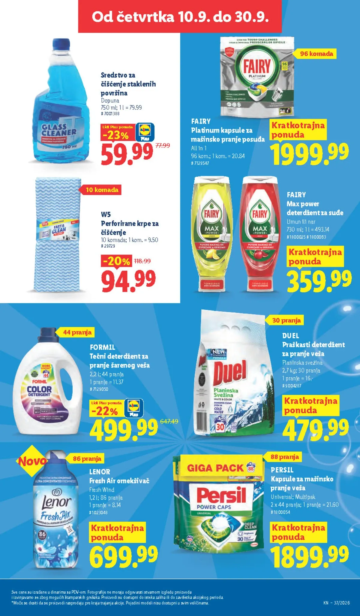 LIDL katalog od 10.09. do 16.09.2026. – strana 39 sa akcijskim cenama i ponudama
