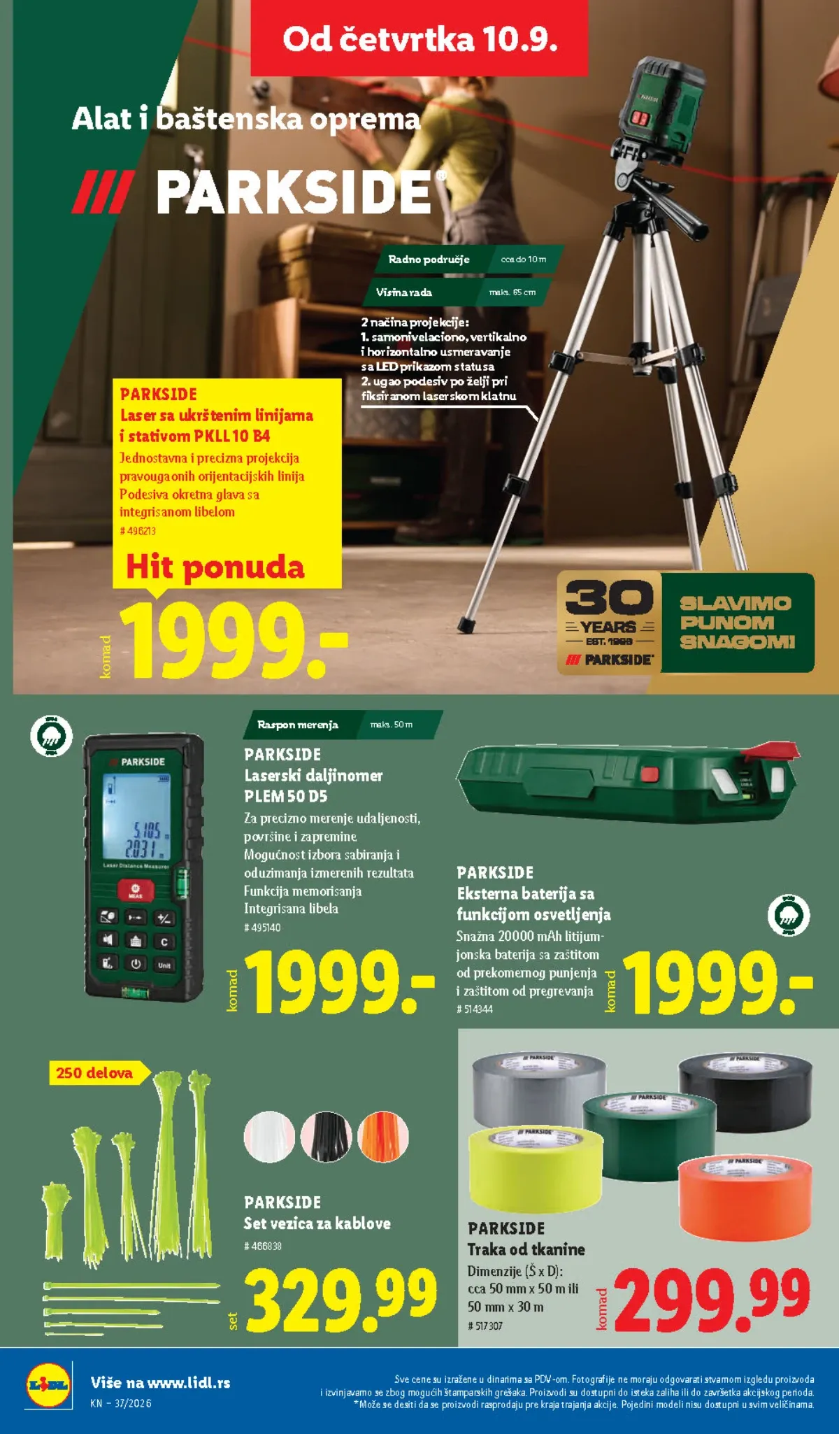 LIDL katalog od 10.09. do 16.09.2026. – strana 72 sa akcijskim cenama i ponudama