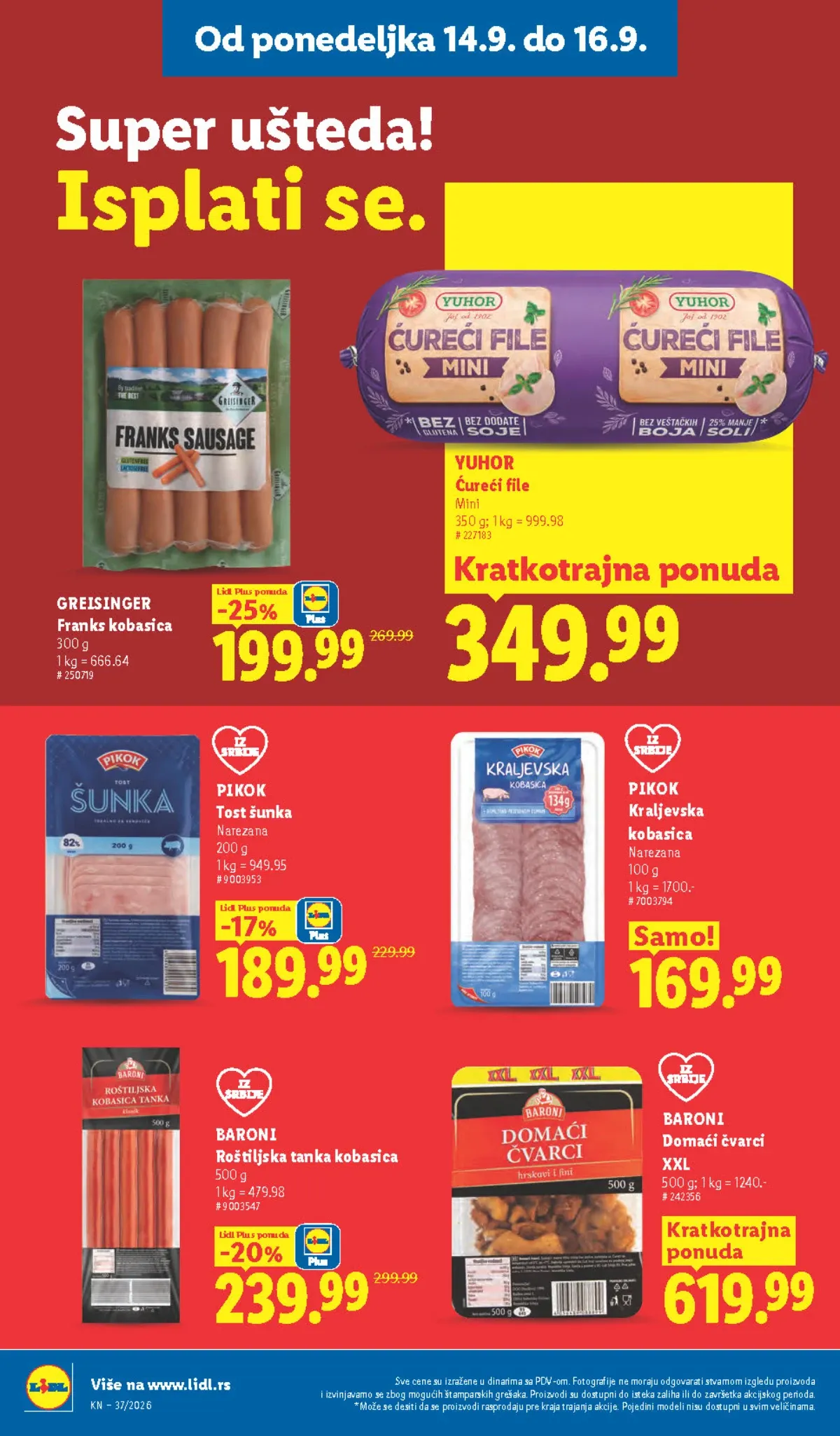 LIDL katalog od 10.09. do 16.09.2026. – strana 88 sa akcijskim cenama i ponudama