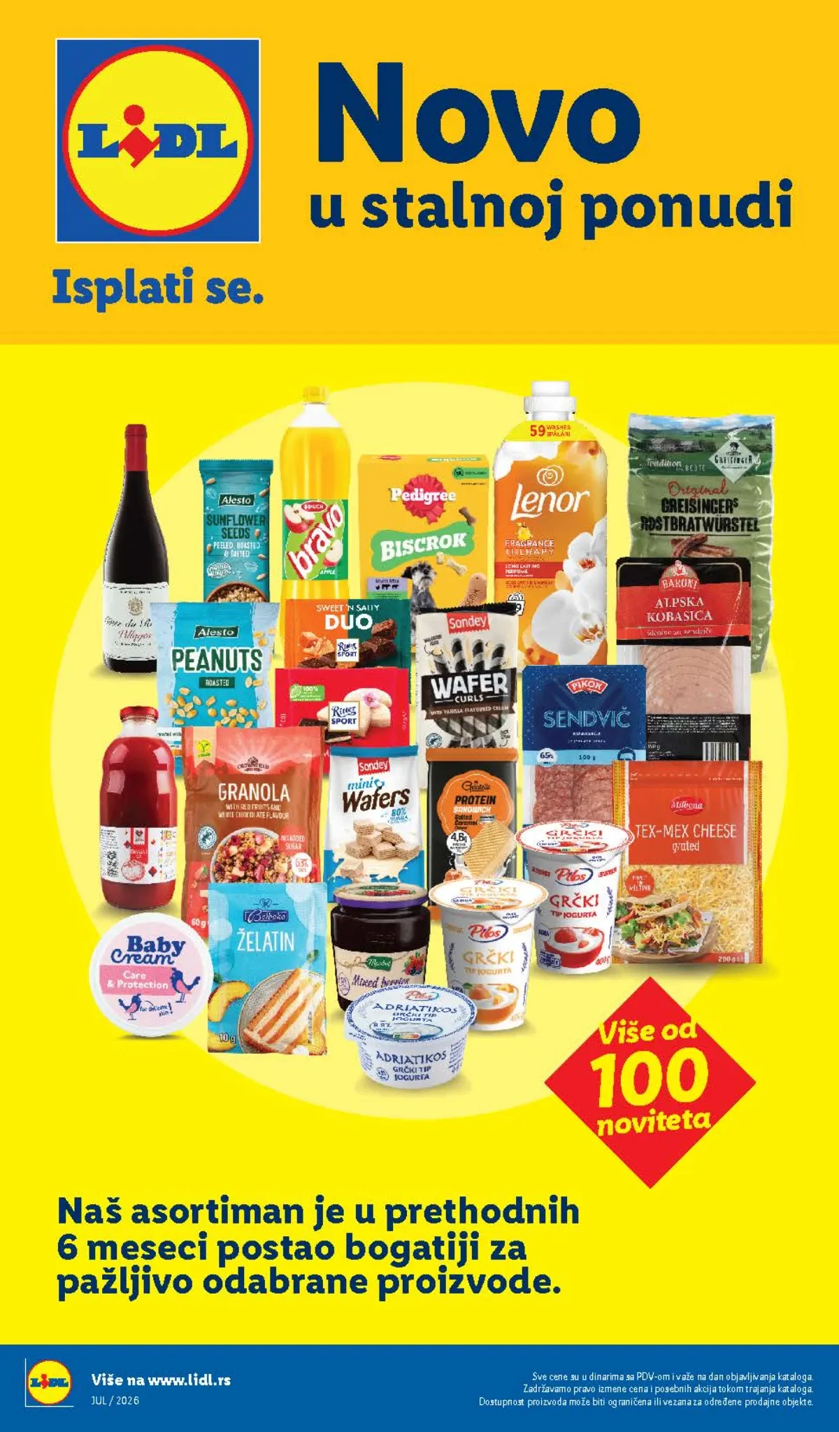 Lidl novo u stalnoj ponudi – više od 100 novih proizvoda iz kategorija mesa, pekare, mlečnih proizvoda, sladoleda, prehrane i proizvoda za domaćinstvo