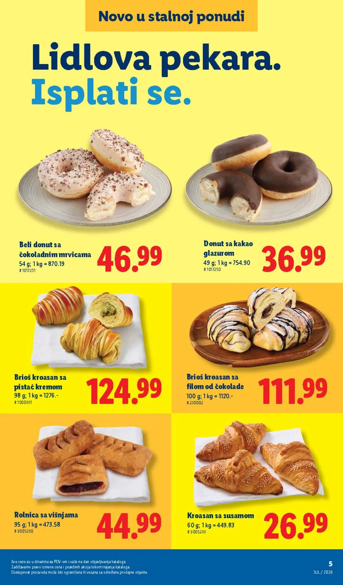 Lidlova pekara – kroasani, donuti i rolnice u novoj stalnoj ponudi