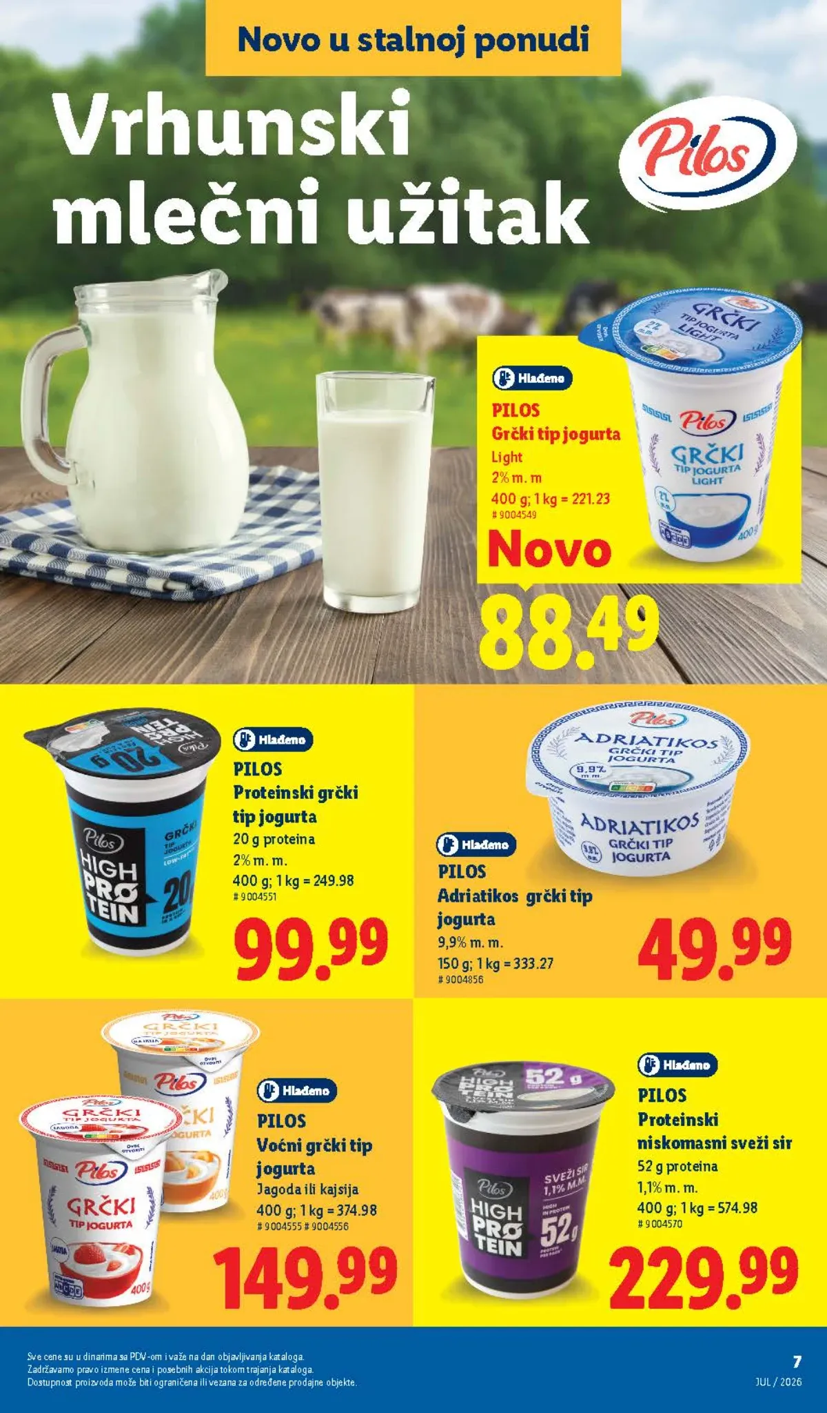 Lidl Pilos nova stalna ponuda – grčki jogurt, proteinski jogurt i proteinski sveži sir