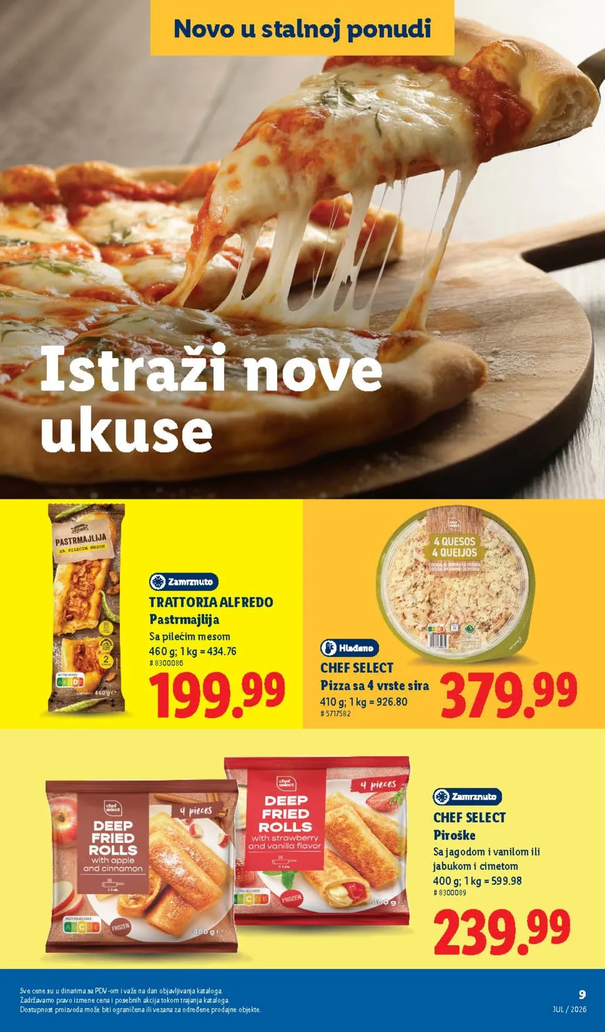 Lidl nova stalna ponuda – pastrmajlija, pizza sa četiri vrste sira i piroške