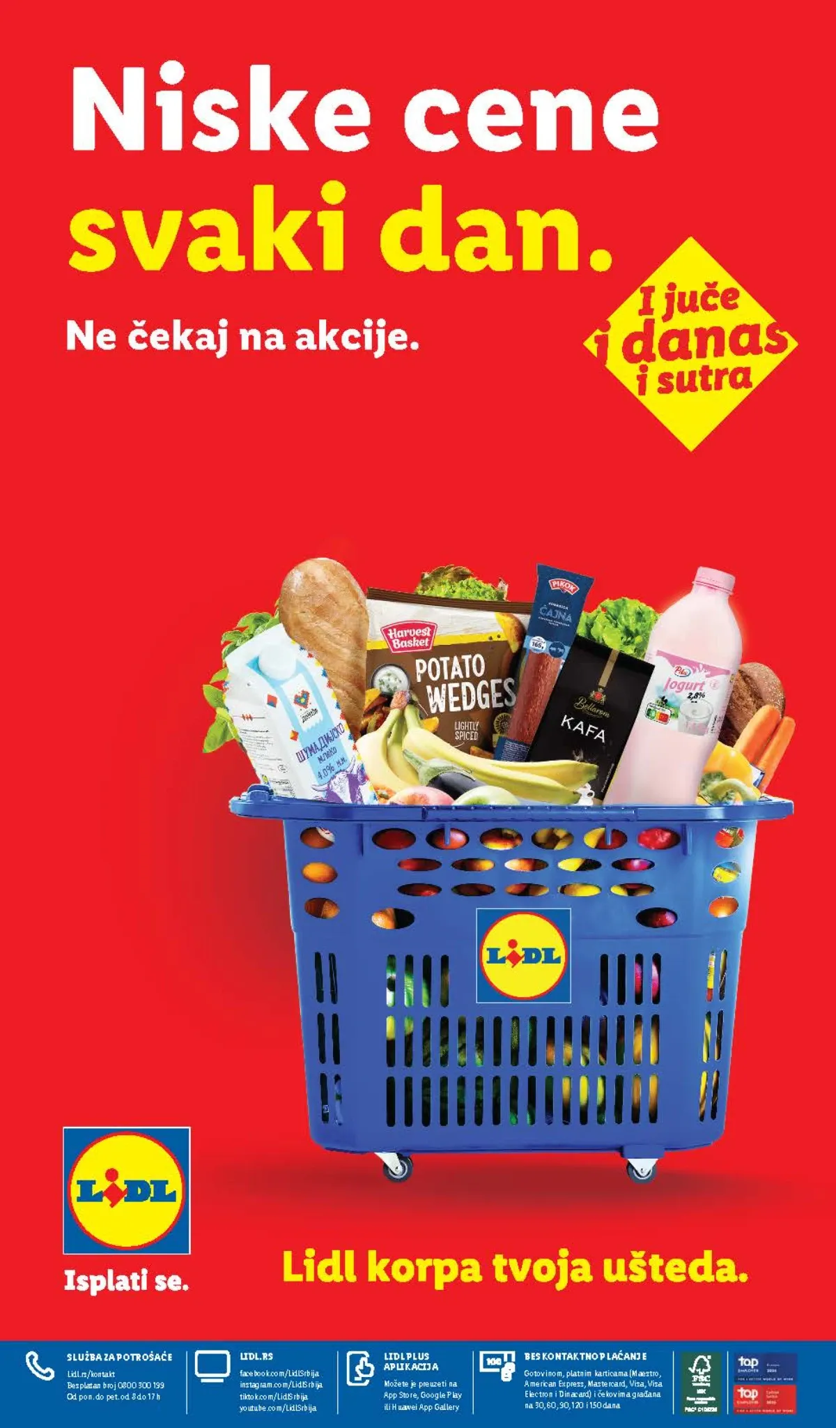 Lidl niske cene svaki dan – stalna ponuda proizvoda i Lidl Plus aplikacija