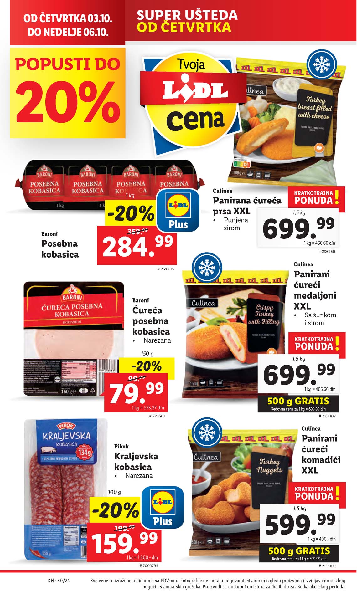 LIDL SNIZENJE SNIZENJA  KATALOG AKCIJA