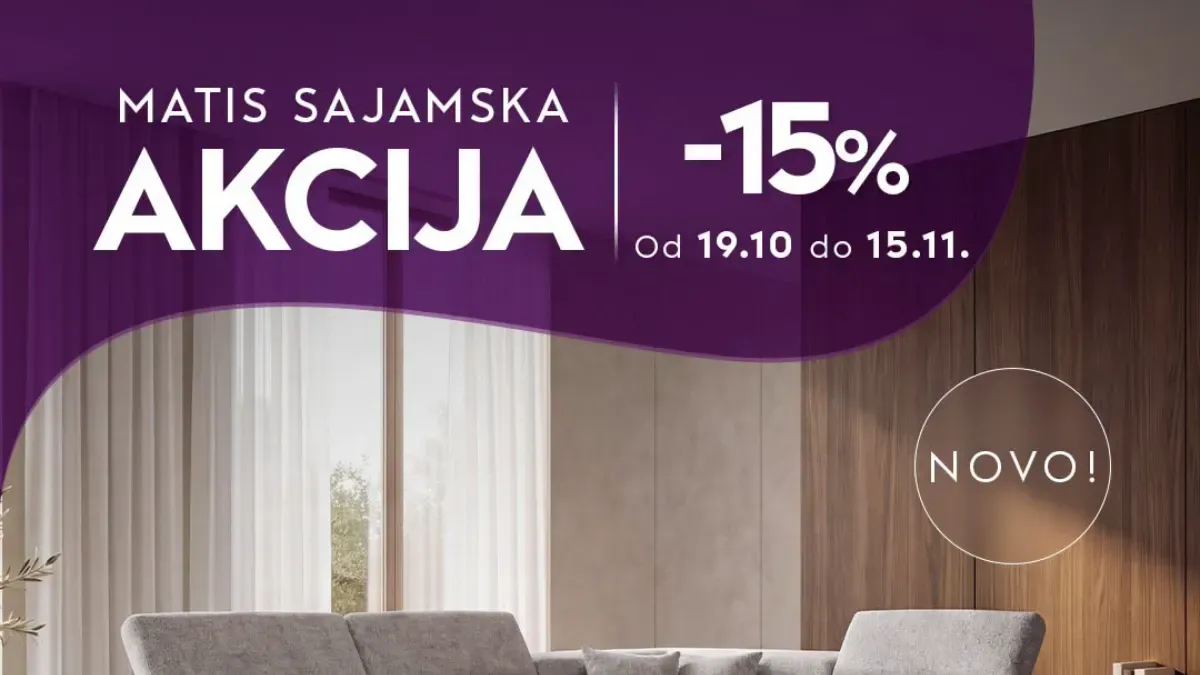 MATIS sajamska akcija – ugaona garnitura Spirit na sniženju sa 143.990 na 122.390 dinara