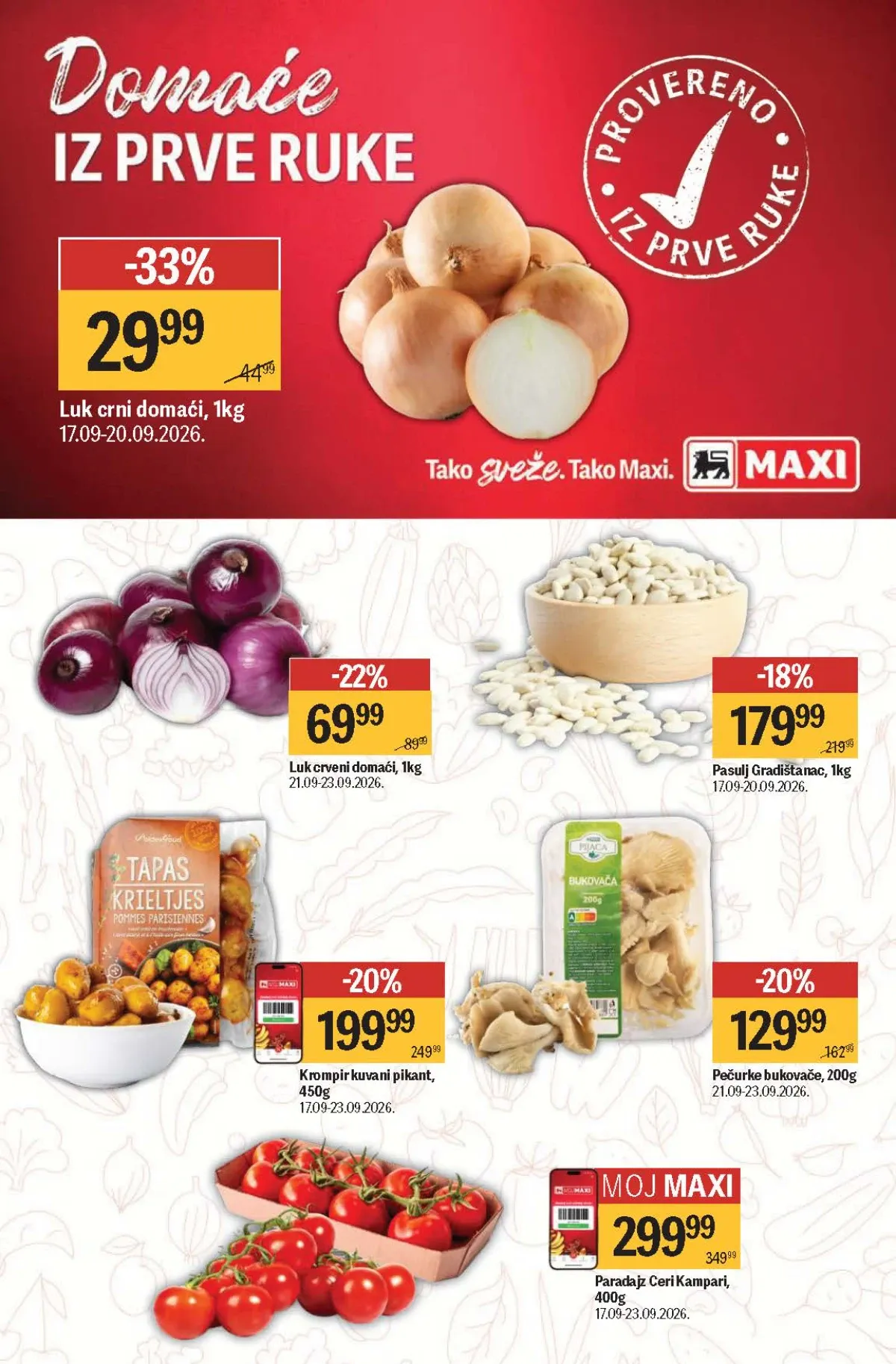 Maxi katalog – luk, pasulj, krompir, pečurke i paradajz