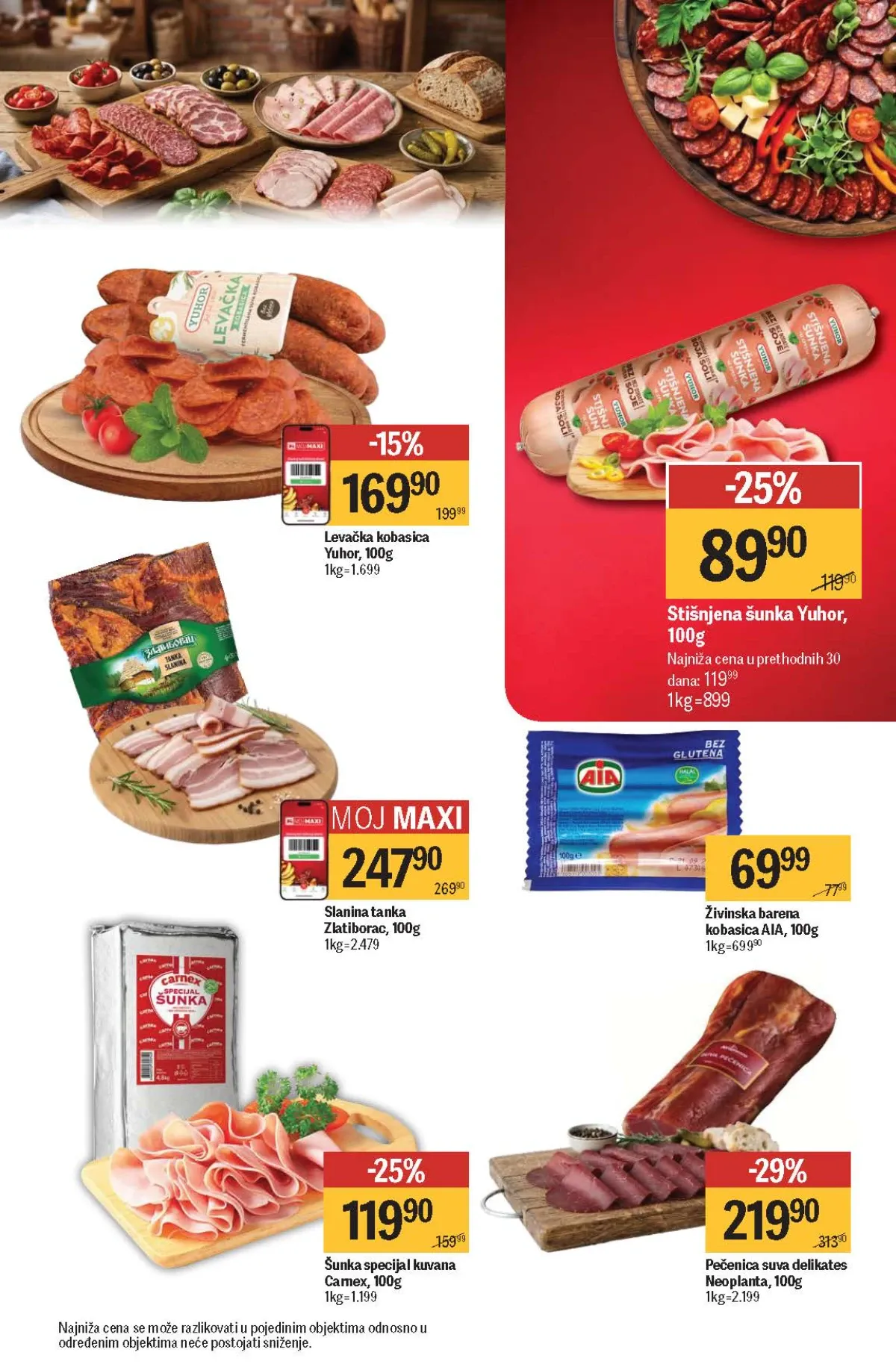 Maxi katalog – Yuhor, Carnex, Neoplanta i Zlatiborac suhomesnati proizvodi