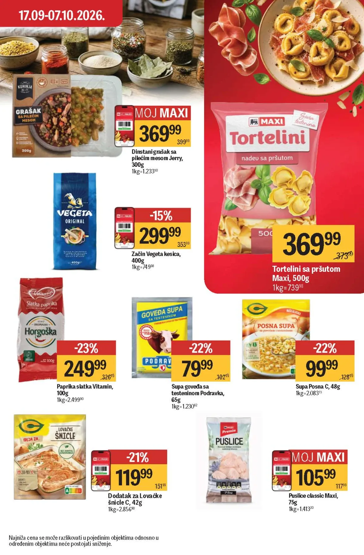 Maxi katalog – Vegeta, supe, začini, tortelini i puslice