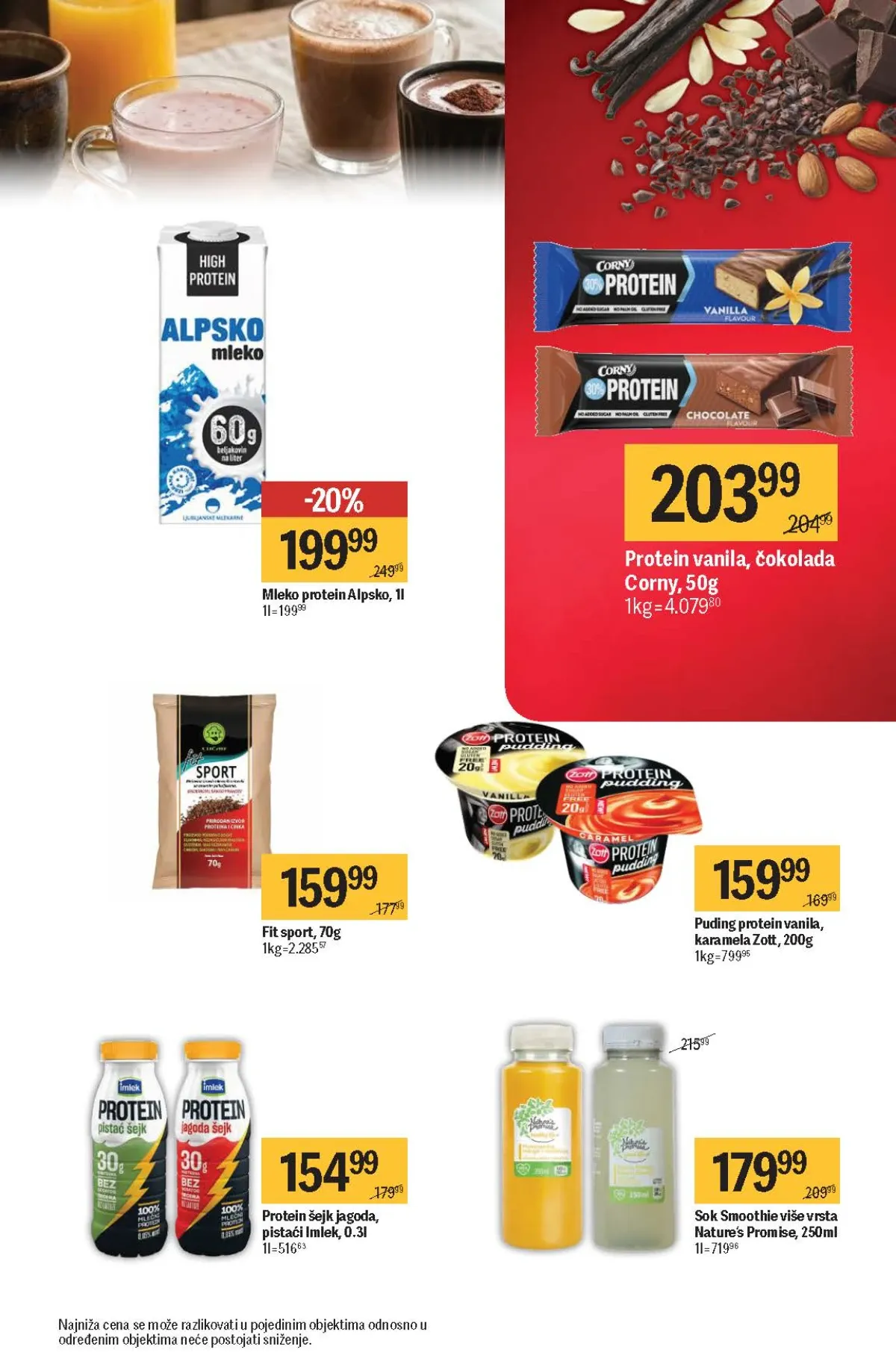 Maxi katalog – proteinsko mleko, puding, šejk i Fit sport