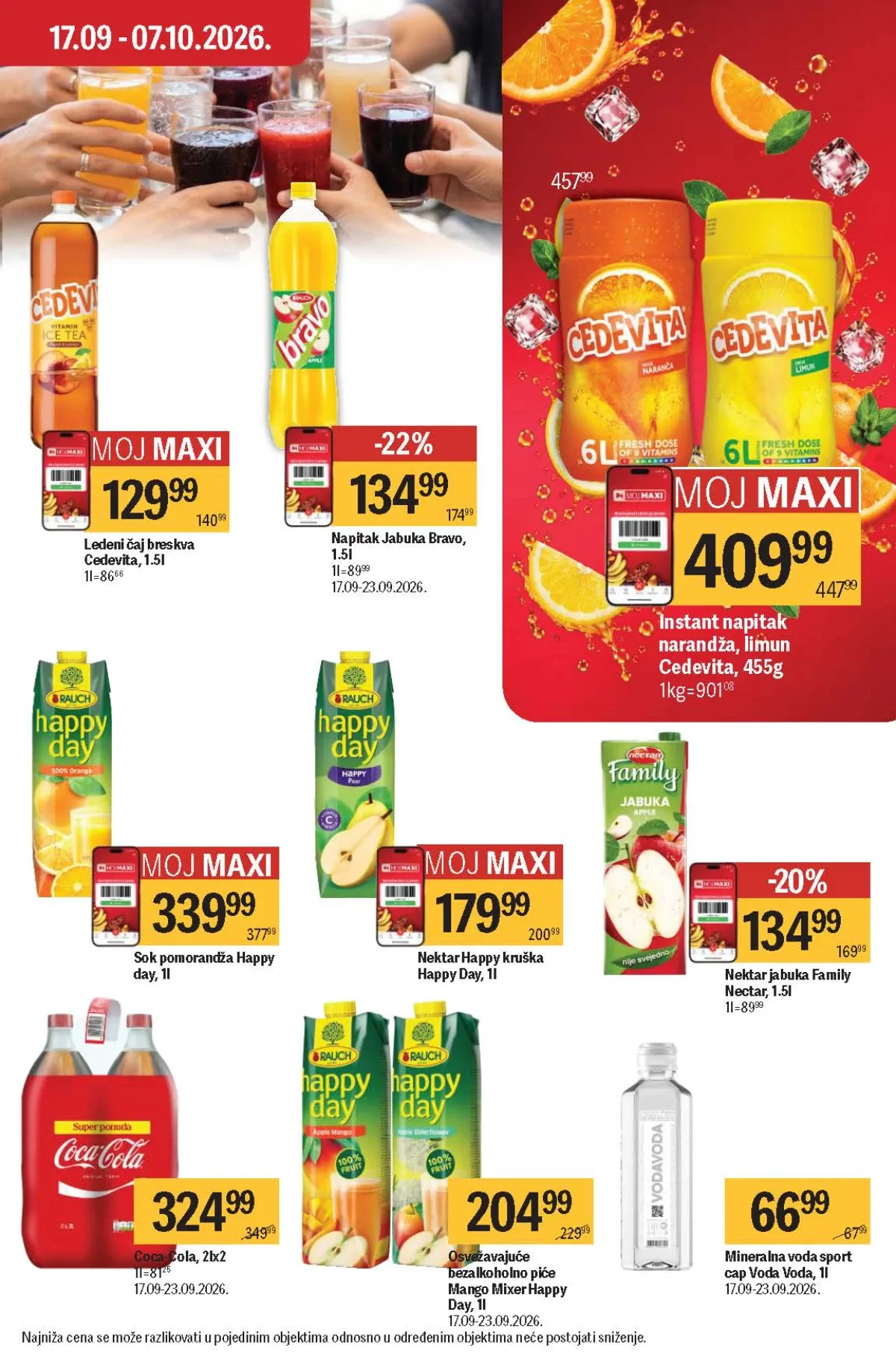 Maxi katalog – Cedevita, Happy Day, Nectar, Coca-Cola i Voda Voda