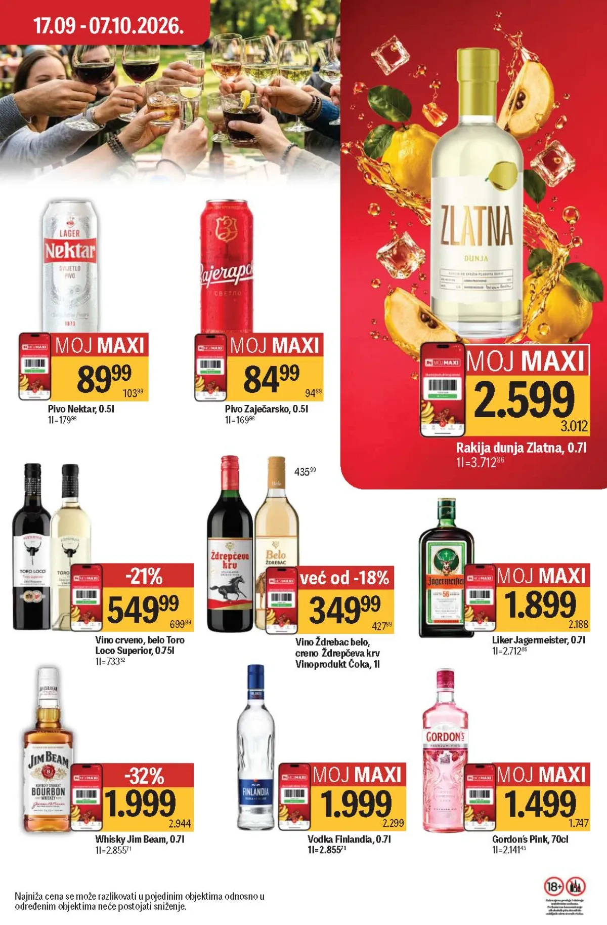 Maxi katalog – pivo, vino, rakija, viski, vodka i džin