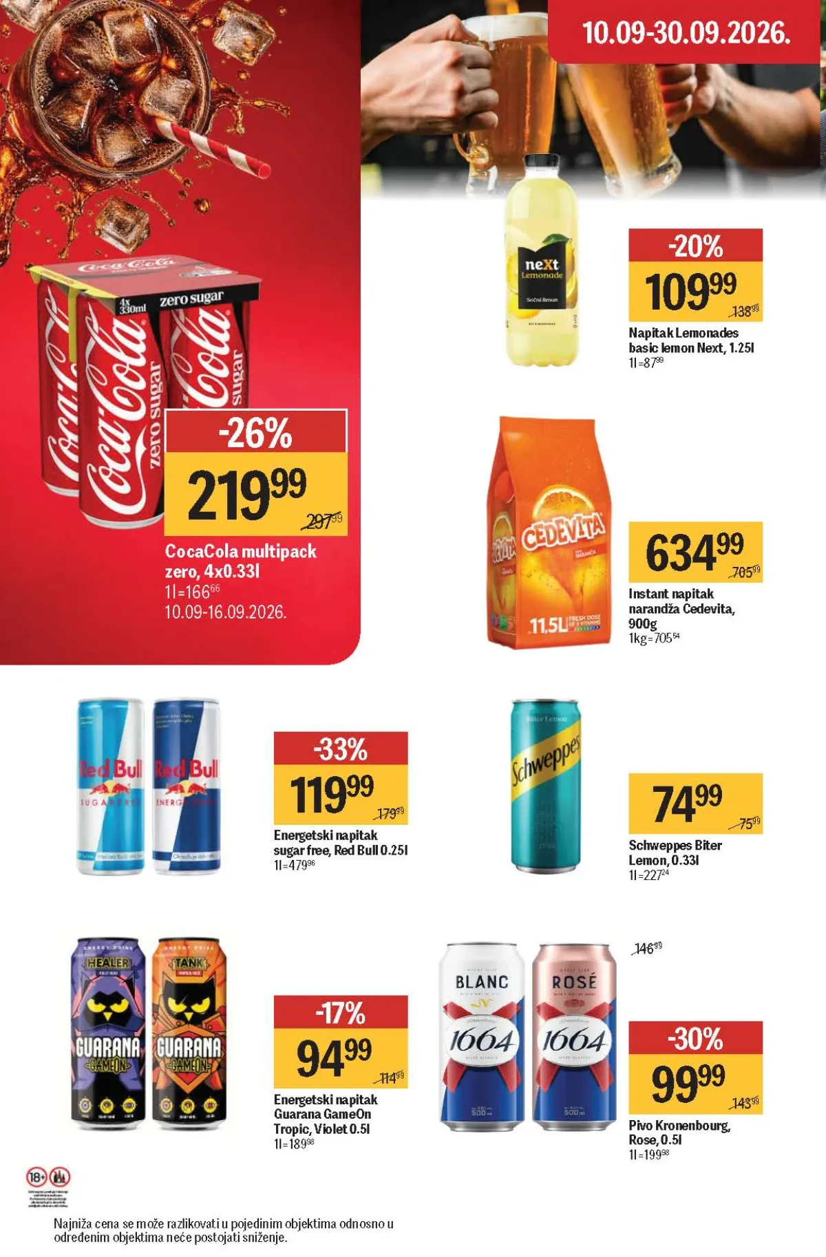 Maxi katalog – Coca-Cola, Cedevita, Red Bull, Guarana i pivo