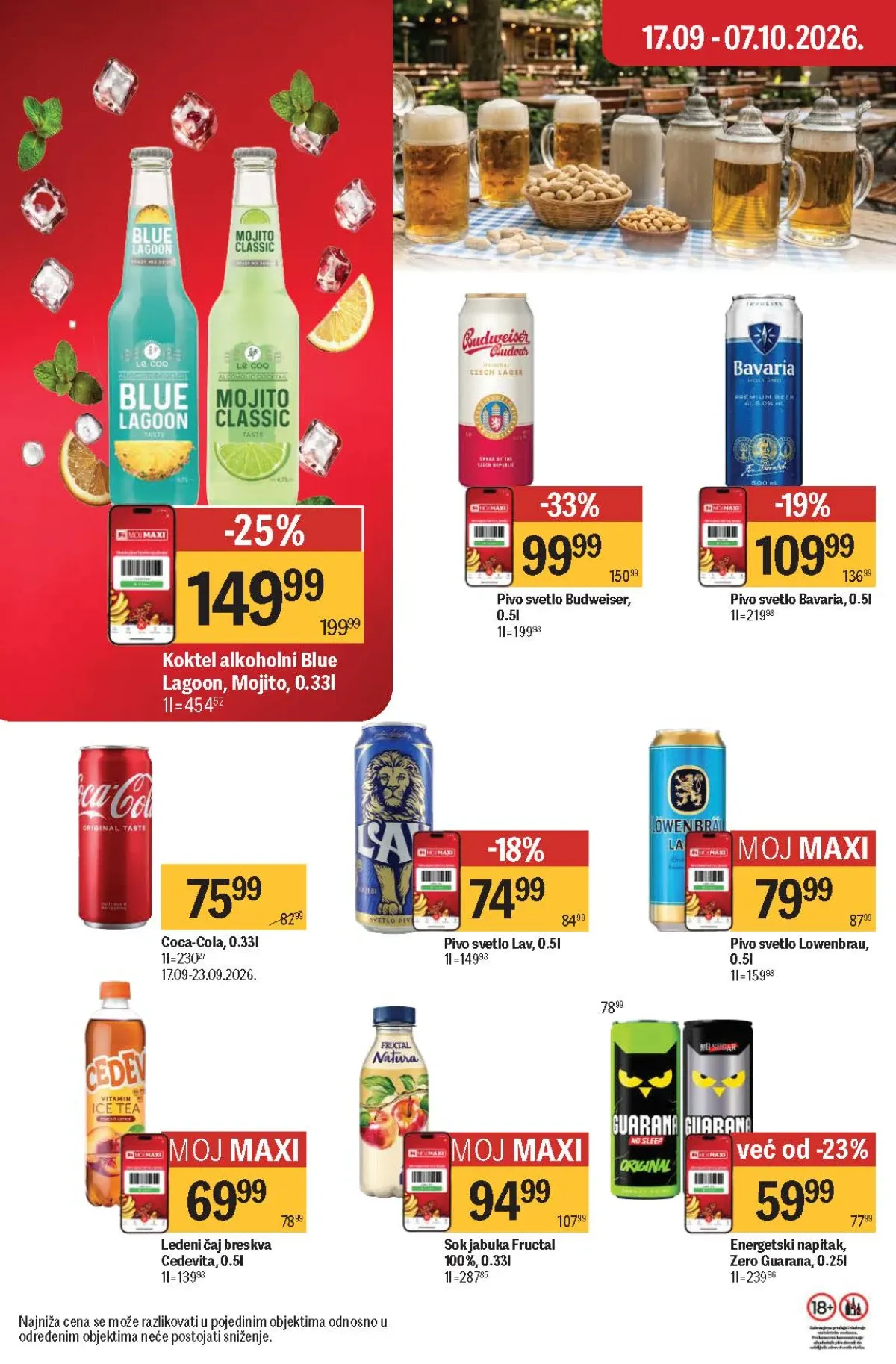 Maxi katalog – Budweiser, Bavaria, Lav i Lowenbrau pivo i energetski napici