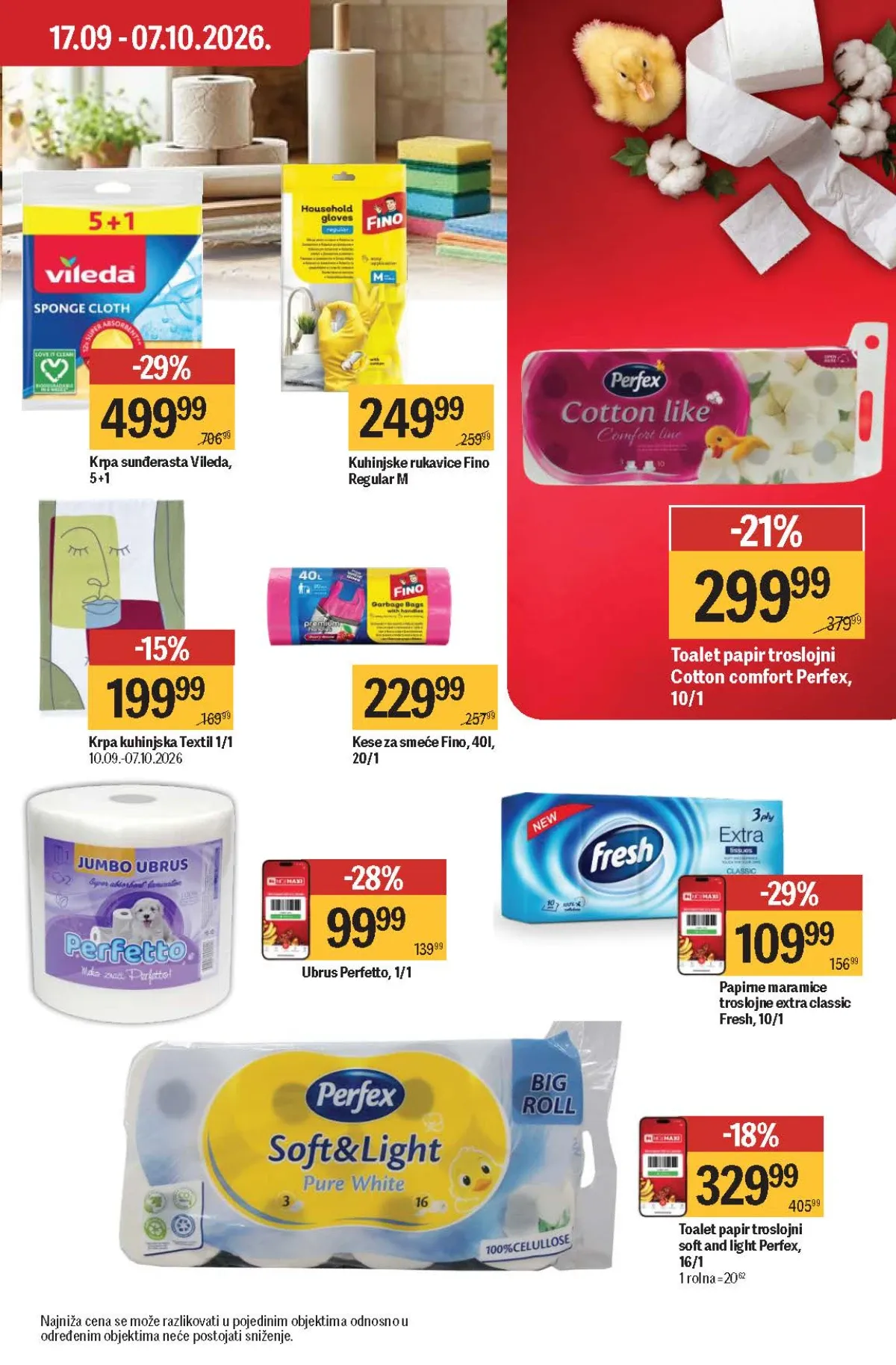 Maxi katalog – Vileda, Fino, Perfex i Fresh proizvodi za domaćinstvo