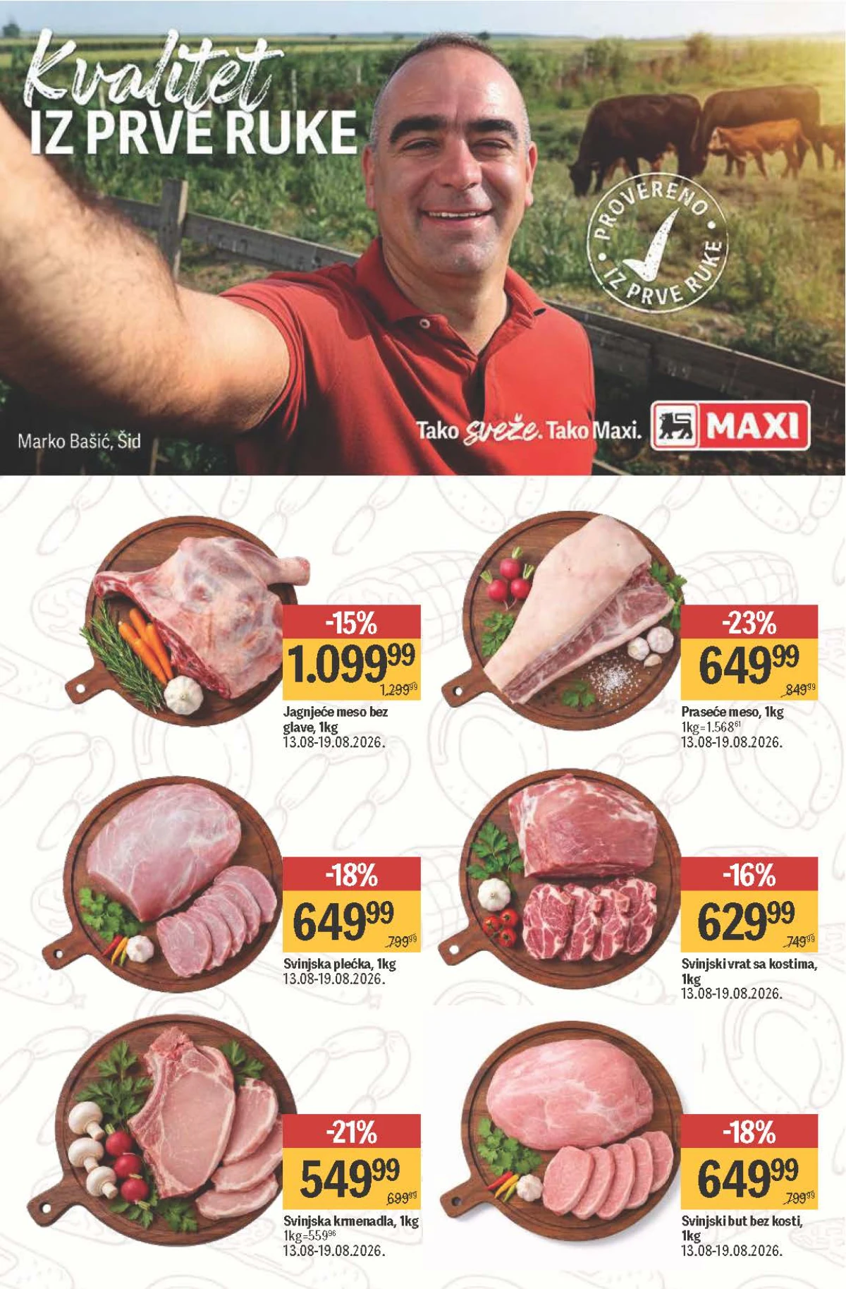 Maxi katalog – jagnjetina, prasetina, svinjski vrat, but, plećka i krmenadla na akciji