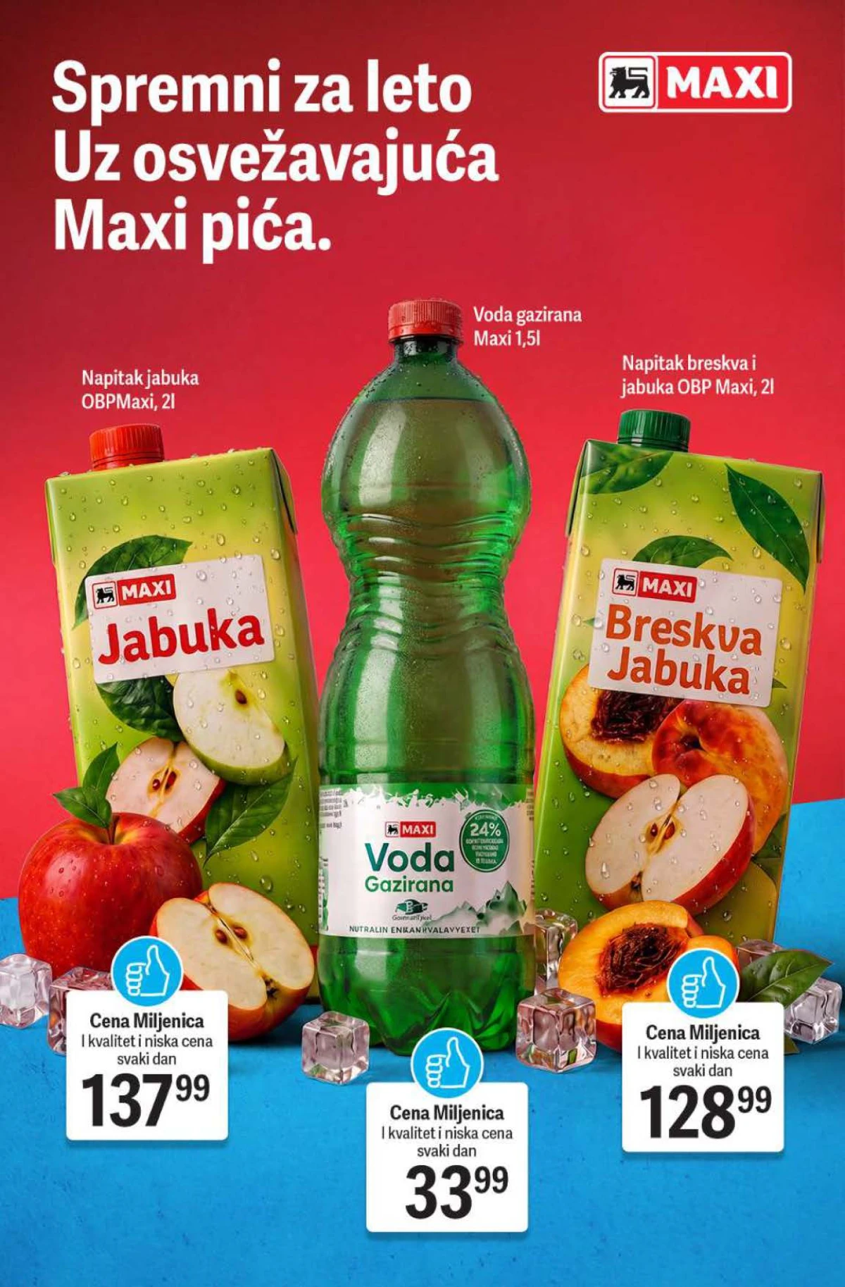 Maxi katalog – gazirana voda i napici od jabuke i breskve po povoljnim cenama