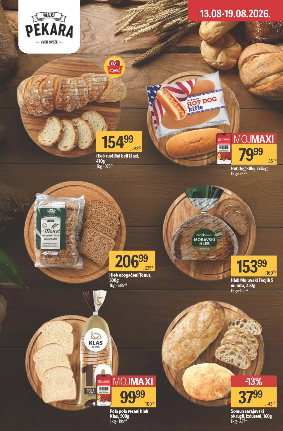 Maxi katalog – hleb, somun, hot dog kifle i pekarski proizvodi po akcijskim cenama