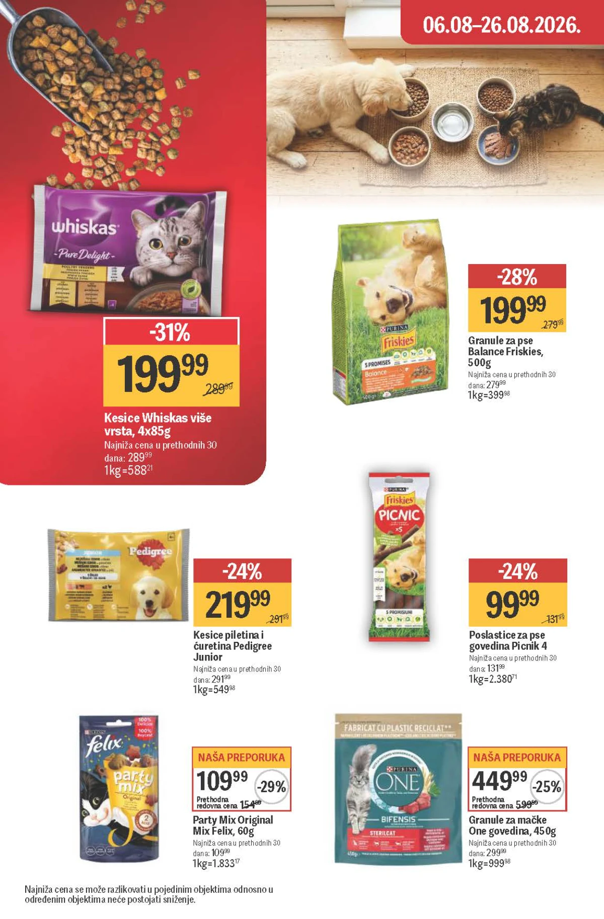 Maxi katalog – Whiskas, Friskies, Pedigree, Felix i Purina One hrana i poslastice za pse i mačke na akciji
