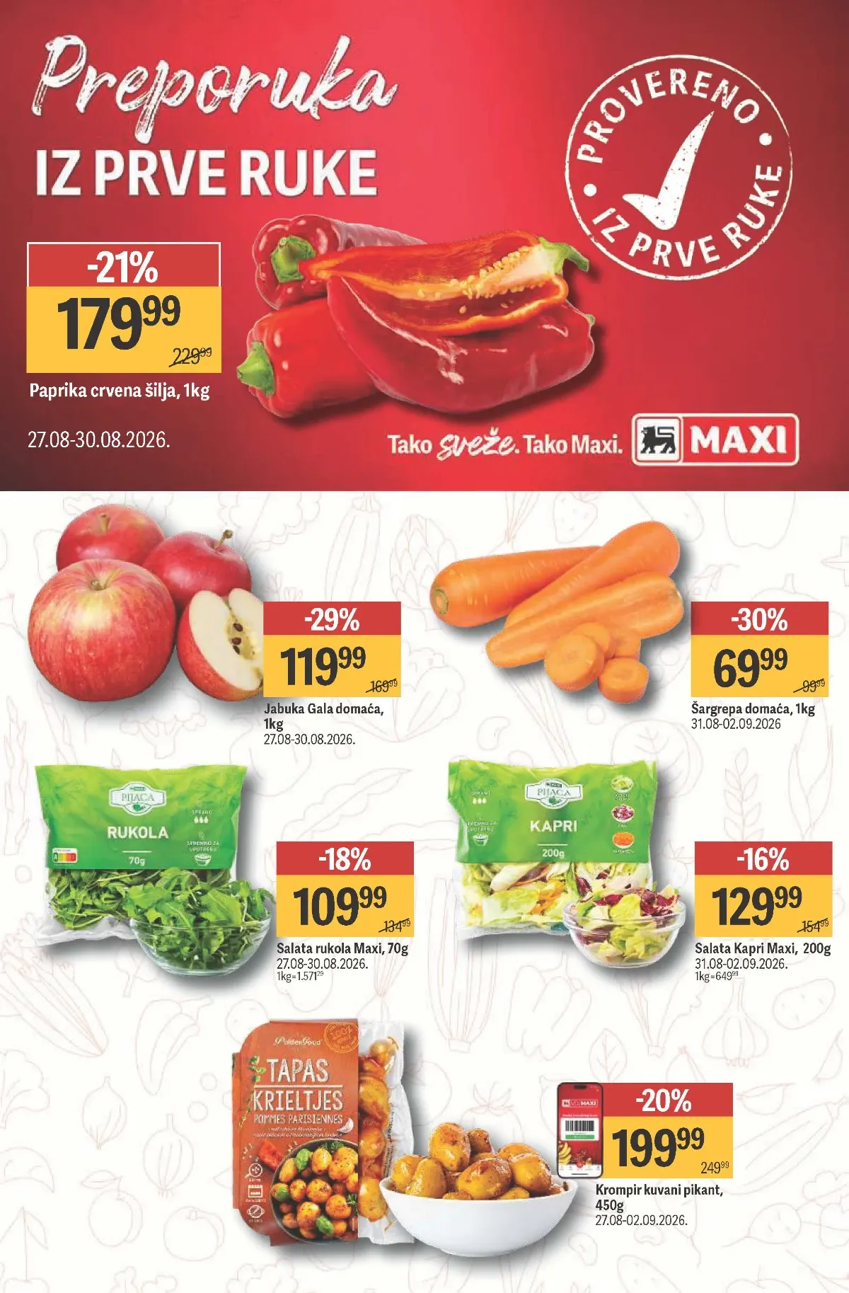 Maxi katalog – crvena paprika šilja i domaća jabuka Gala
