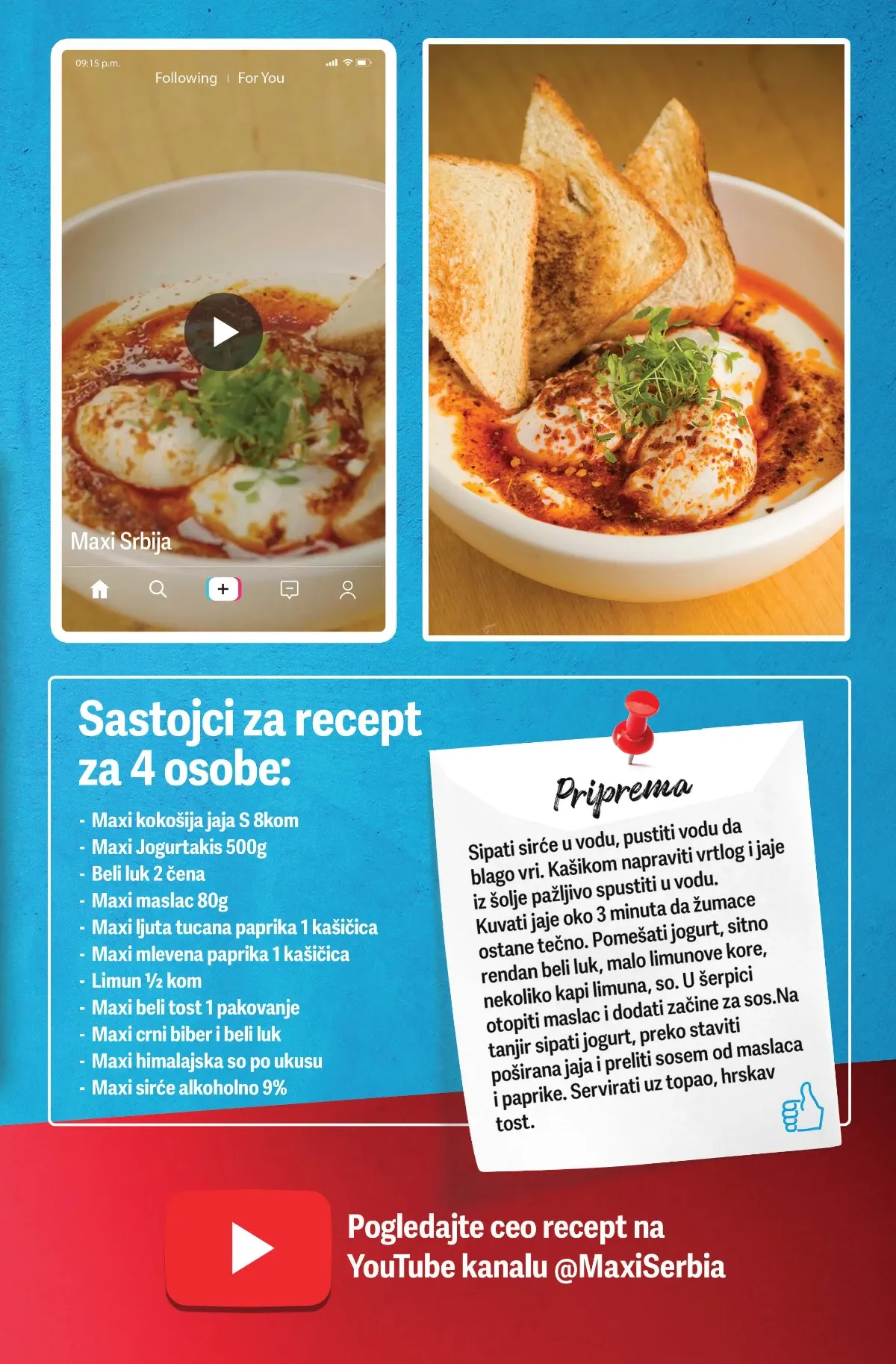 Maxi katalog – sastojci i priprema recepta za Turkish eggs