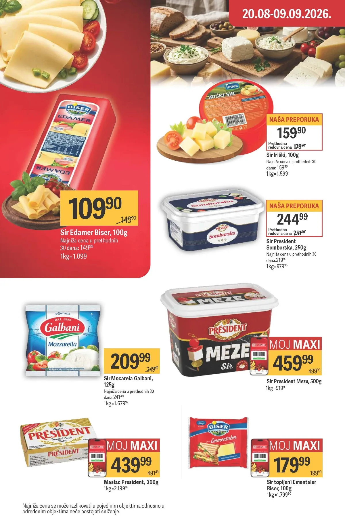 Maxi katalog – Iriški sir i Galbani Mocarela