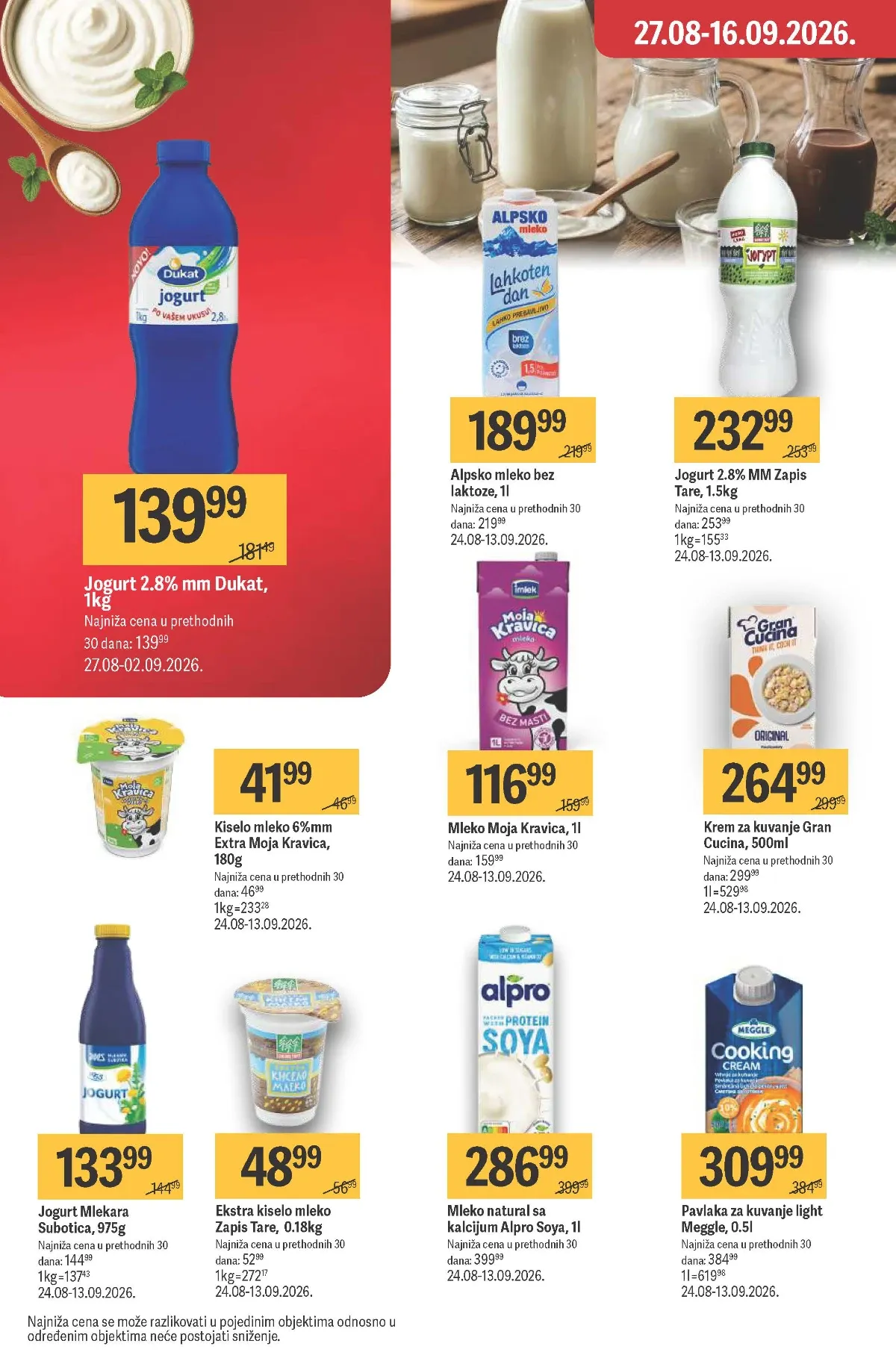 Maxi katalog – Dukat jogurt i Alpsko mleko bez laktoze