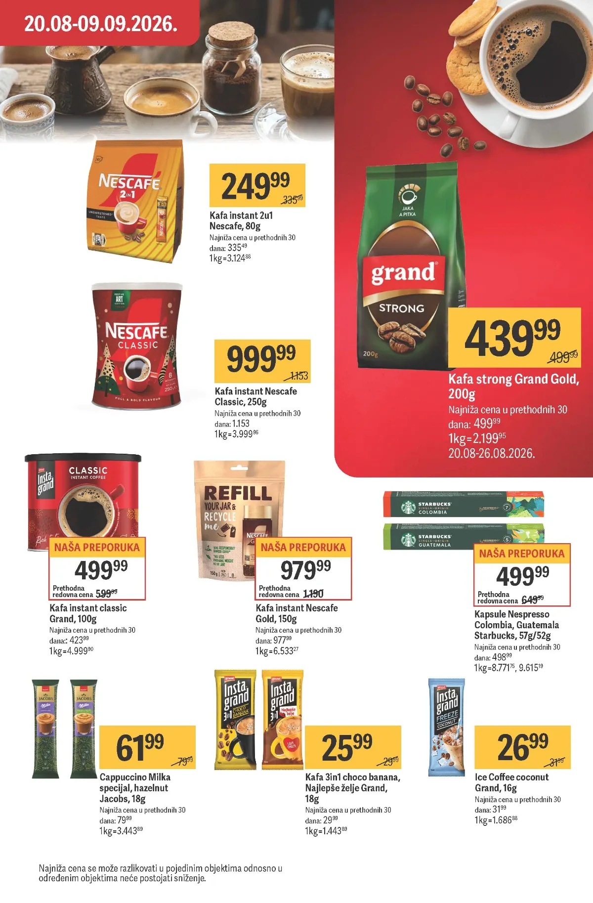 Maxi katalog – Nescafé Classic instant kafa i Grand Gold kafa