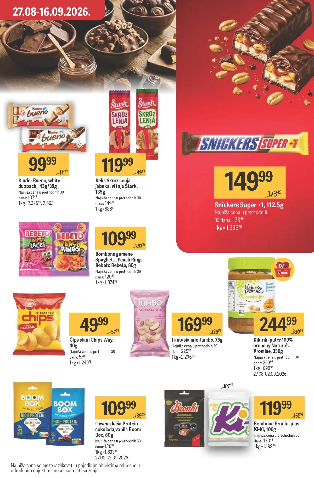 Maxi katalog – Kinder Bueno i Snickers Super Plus 1