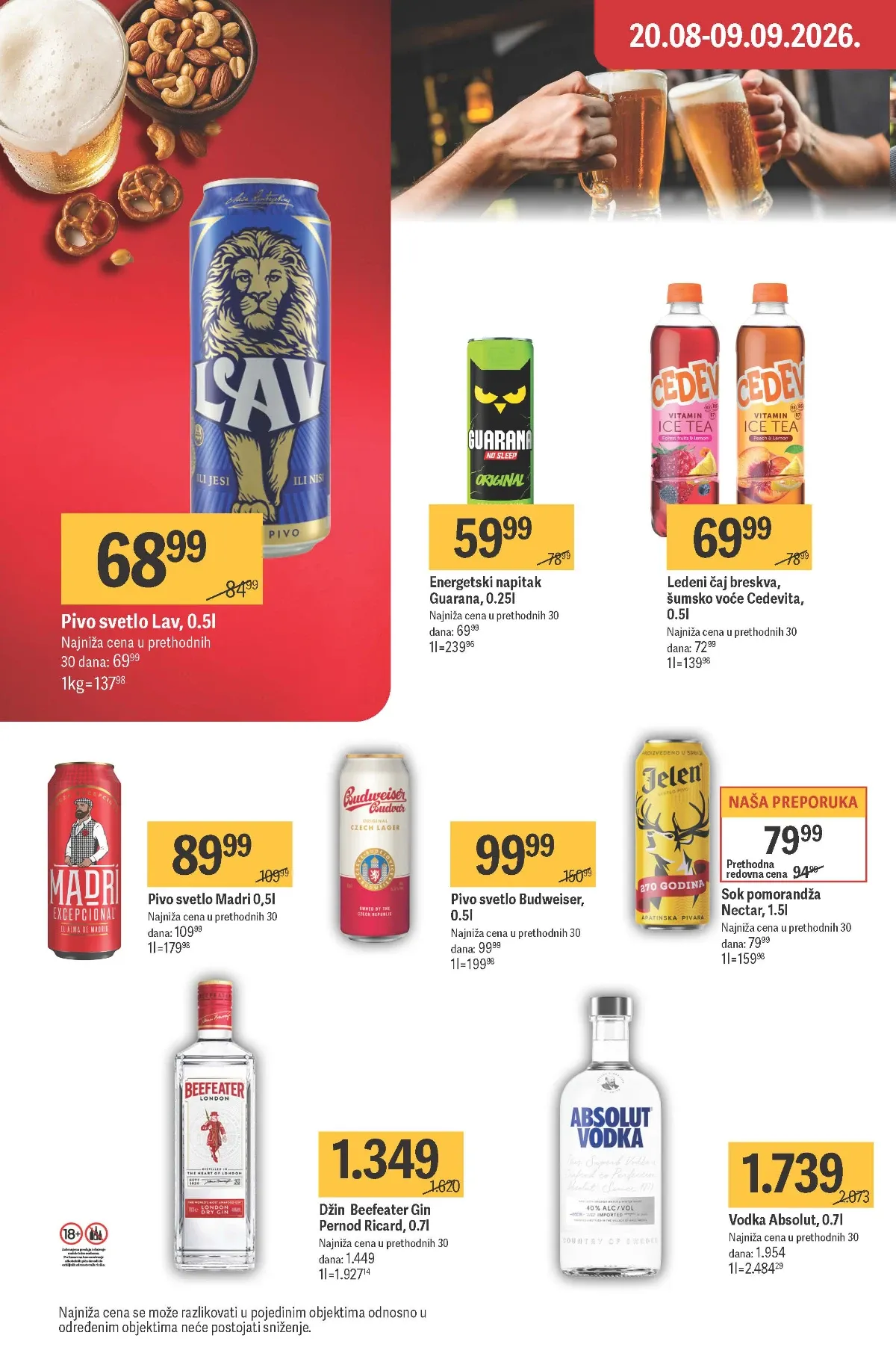 Maxi katalog – Beefeater džin i Absolut vodka