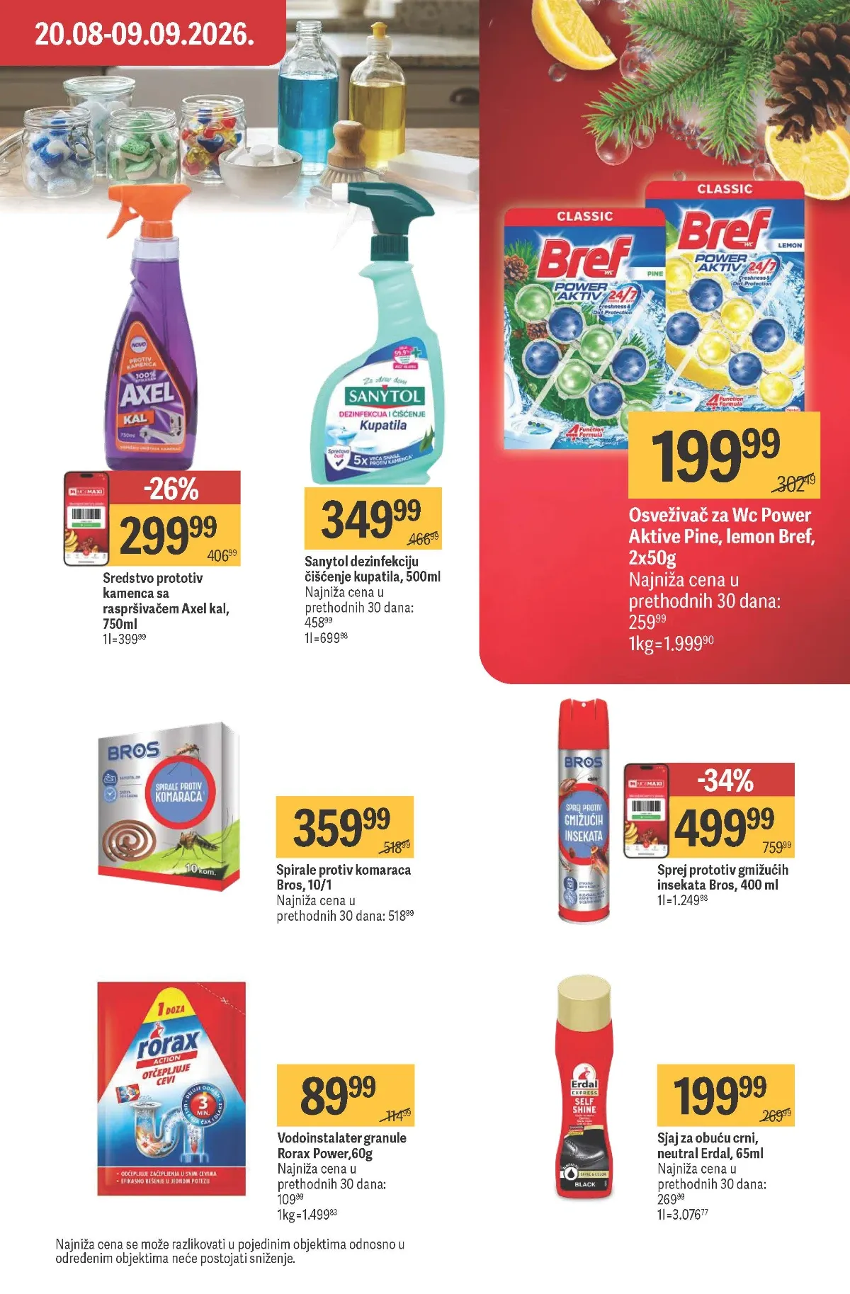 Maxi katalog – Bros sprej protiv insekata i Axel sredstvo protiv kamenca