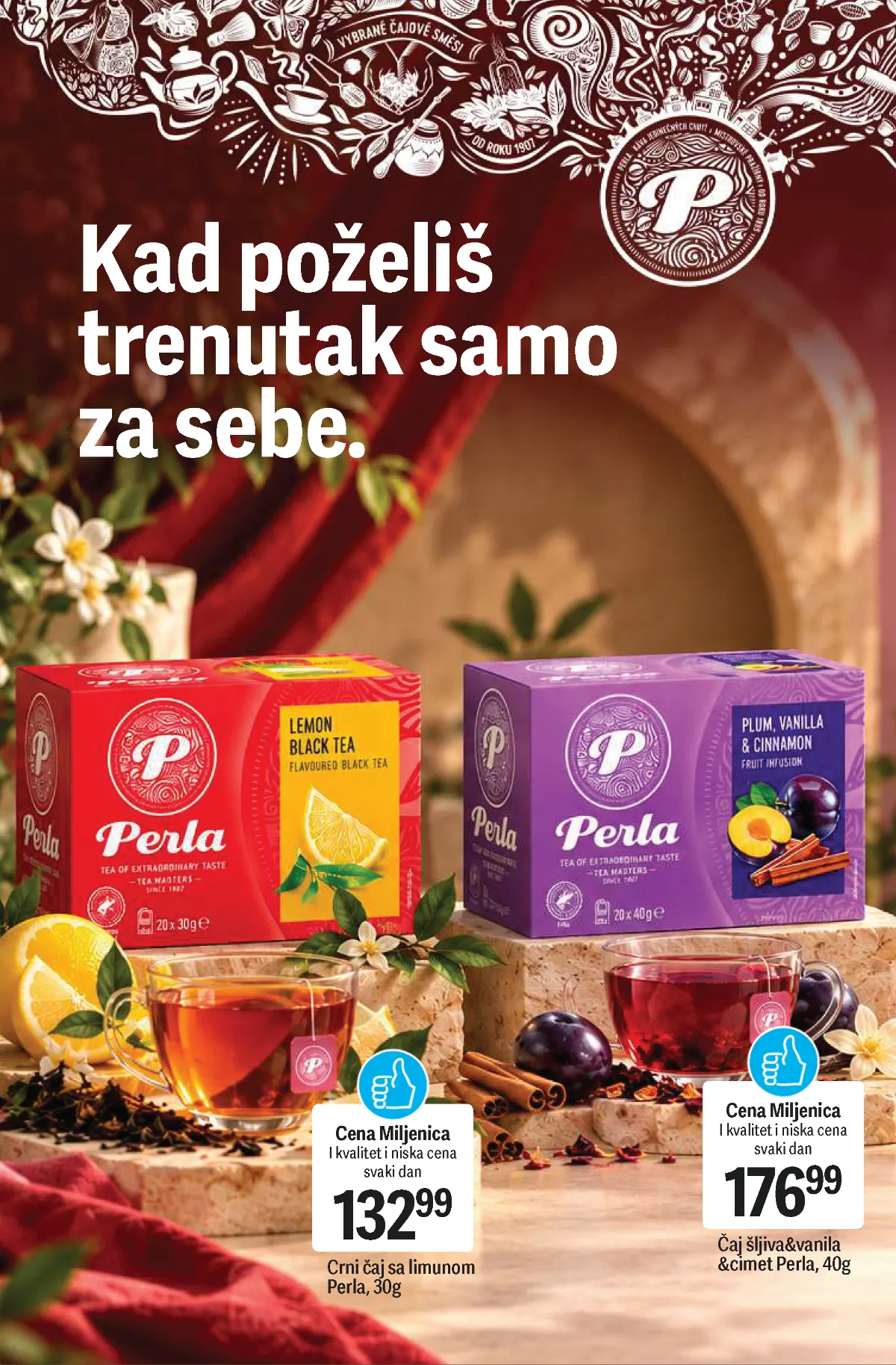 MAXI katalog 15.10–04.11.2026. – strana 2 MAXI katalog strana 2 – Perla čajevi sa limunom, šljivom, vanilom i cimetom