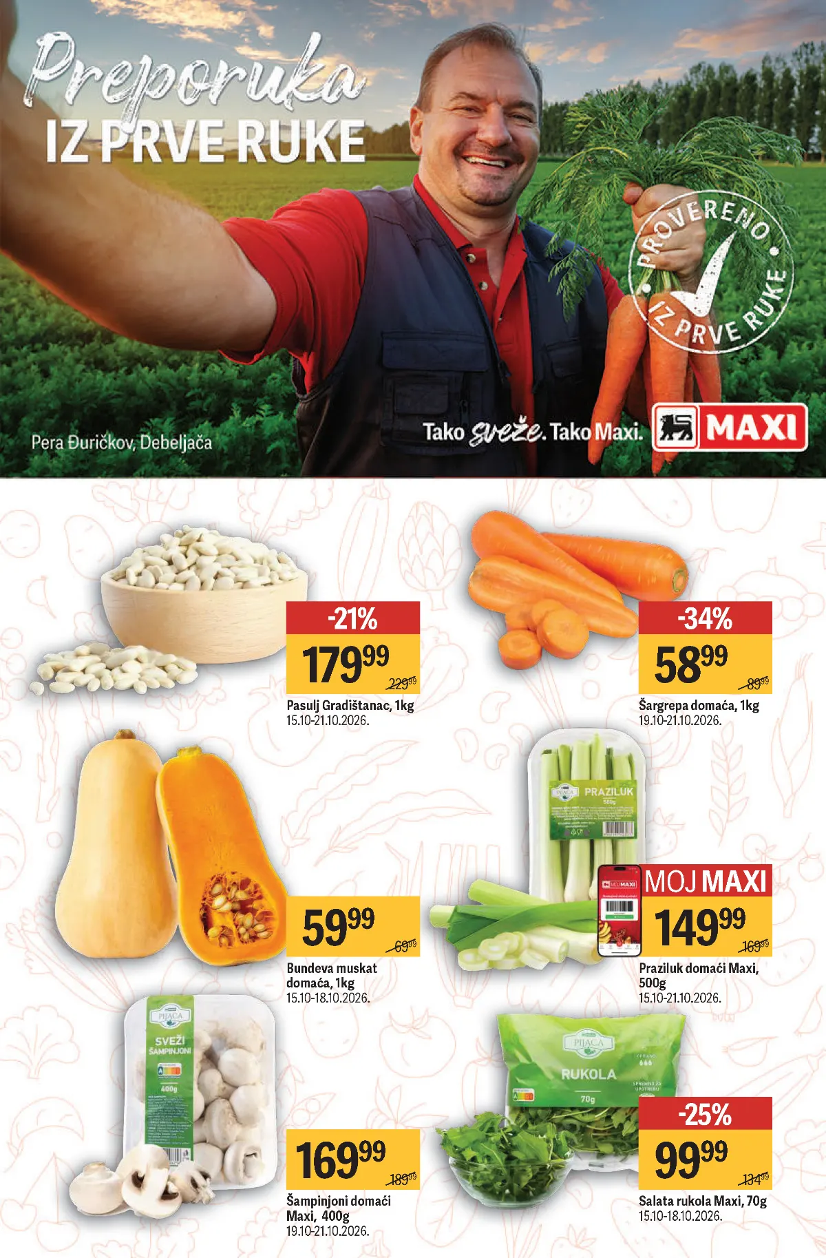 MAXI katalog – strana 7 MAXI katalog strana 7 – šargarepa, bundeva, pasulj, praziluk, šampinjoni i rukola