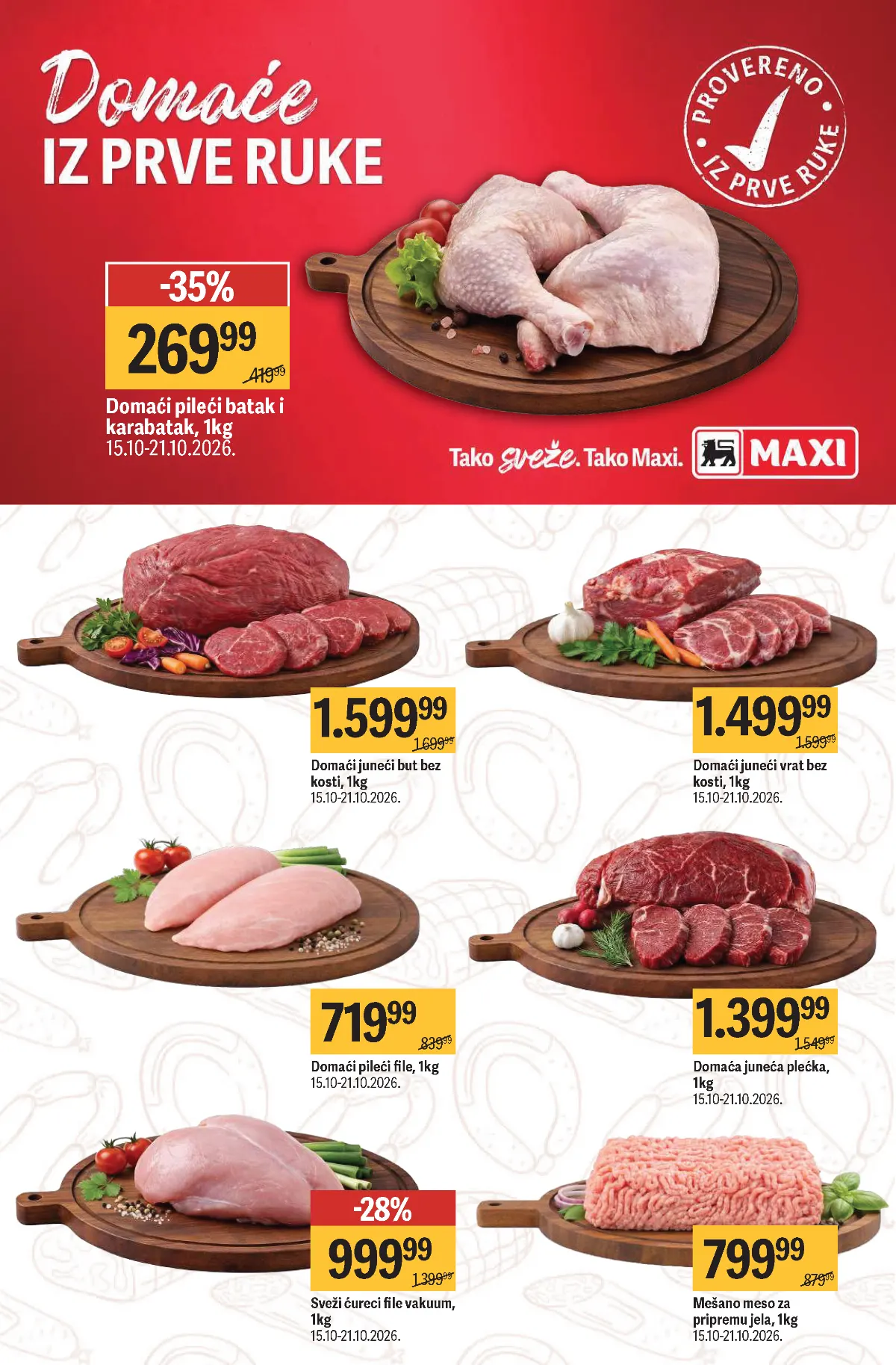 MAXI katalog – strana 9 MAXI katalog strana 9 – pileći batak, pileći file, juneće meso i ćureći file
