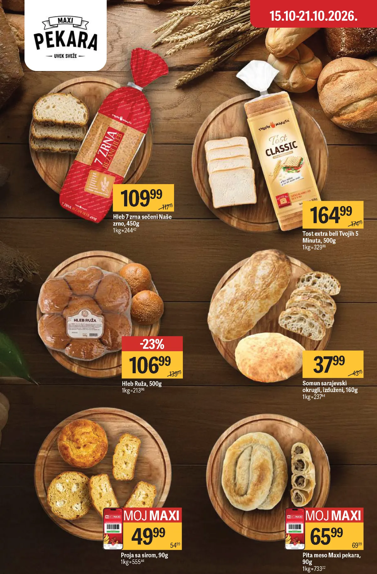 MAXI katalog – strana 11 MAXI katalog strana 11 – hleb 7 zrna, tost, somun, proja i pita