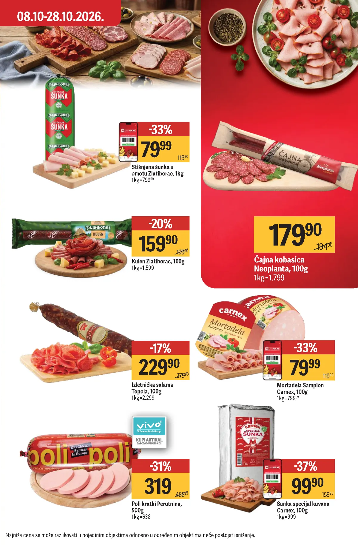 MAXI katalog – strana 12 MAXI katalog strana 12 – Neoplanta, Zlatiborac, Carnex i Perutnina delikatesi
