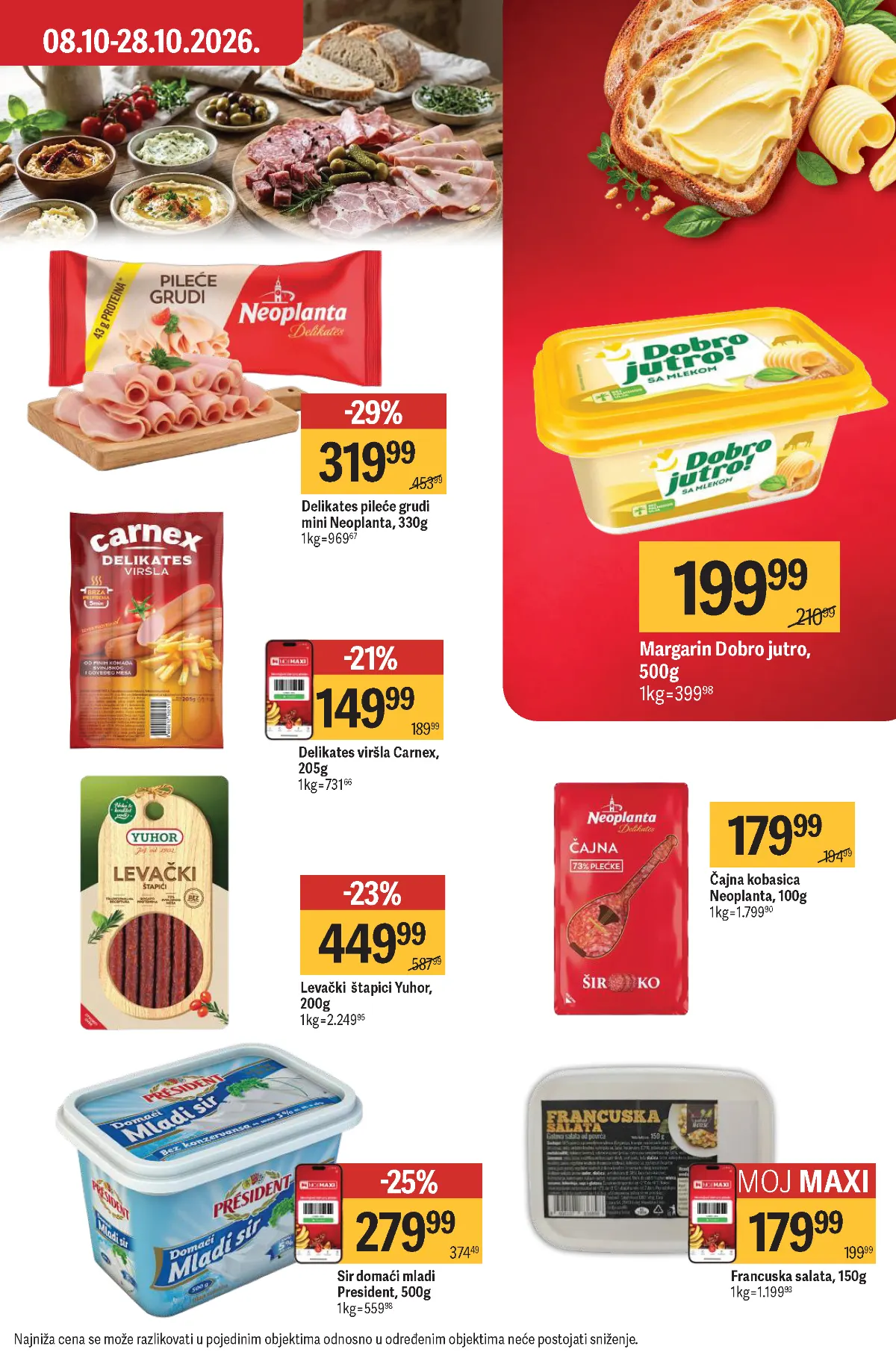 MAXI katalog – strana 16 MAXI katalog strana 16 – Neoplanta pileće grudi, margarin Dobro jutro i Carnex