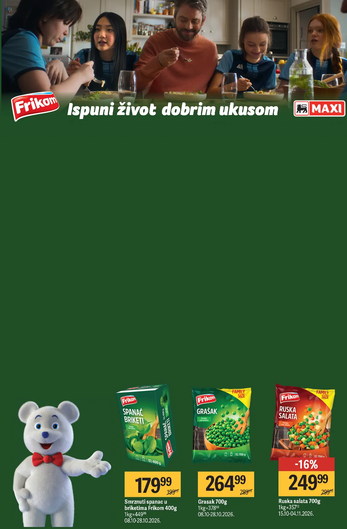 MAXI katalog – strana 25 MAXI katalog strana 25 – Frikom ruska salata, grašak i smrznuti spanać