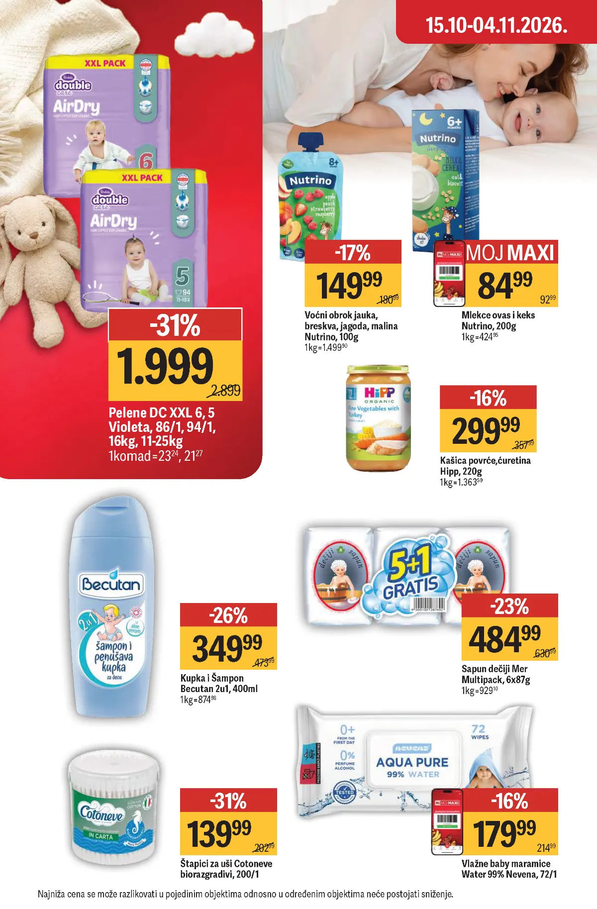 MAXI katalog – strana 52 MAXI katalog strana 52 – Nutrino kašice, voćni obroci i Violeta pelene