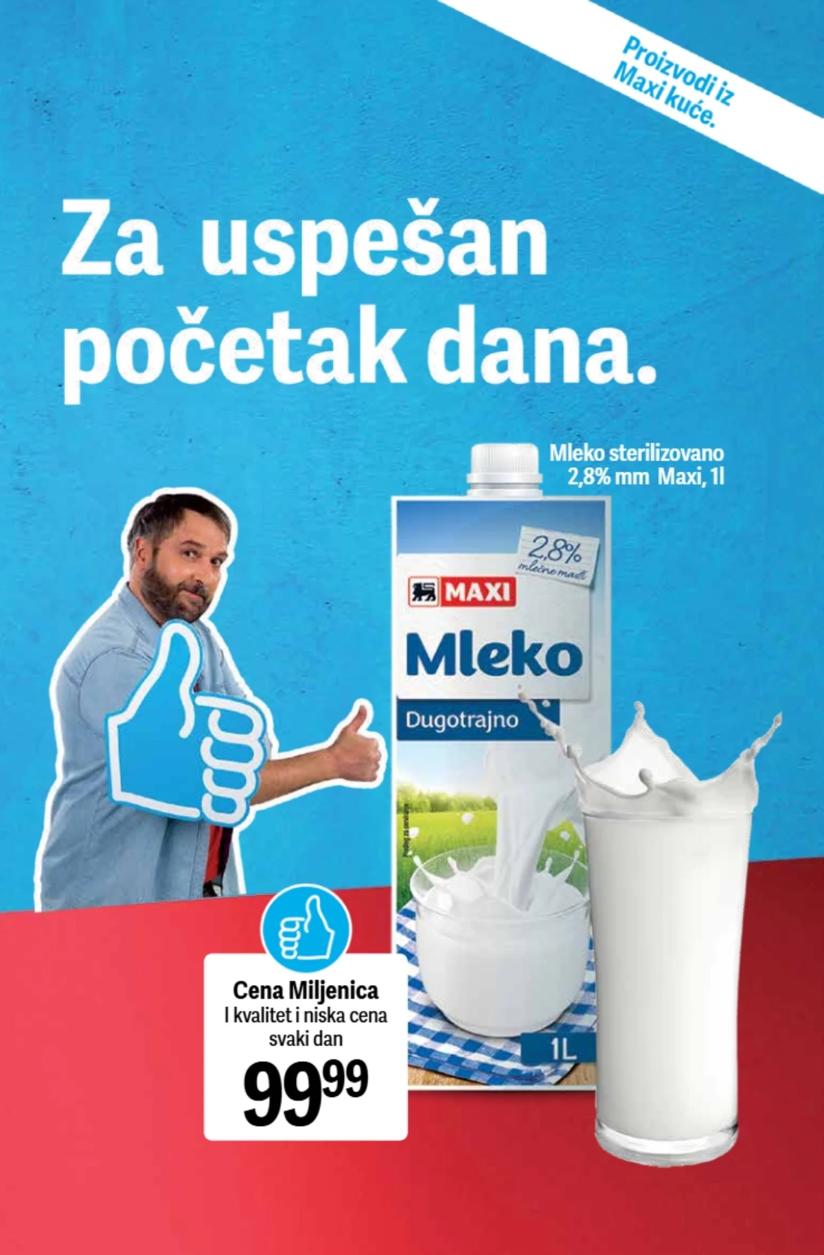 Maxi Cene Miljenice – dugotrajno mleko Maxi po niskoj ceni