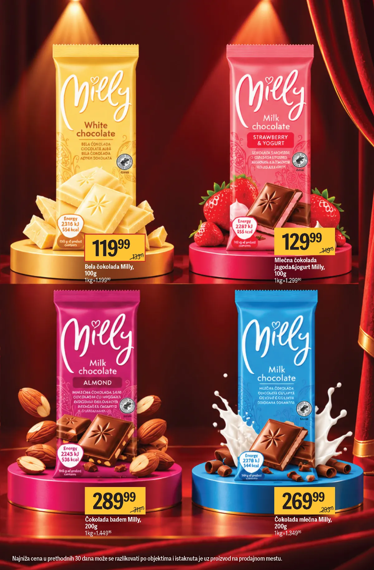 Maxi katalog strana 3 – Milly bela, mlečna, badem i jagoda-jogurt čokolada