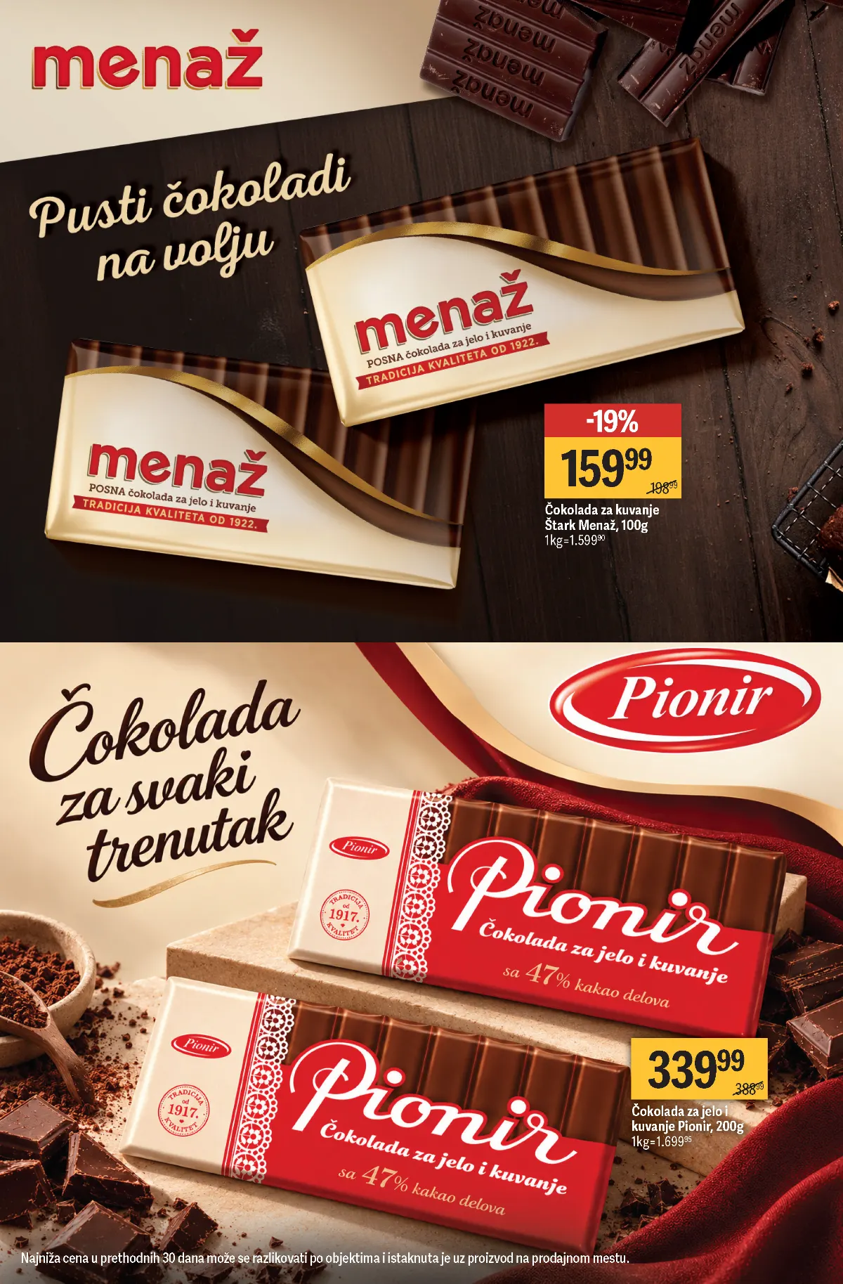 Maxi katalog strana 8 – Menaž i Pionir čokolade za kuvanje